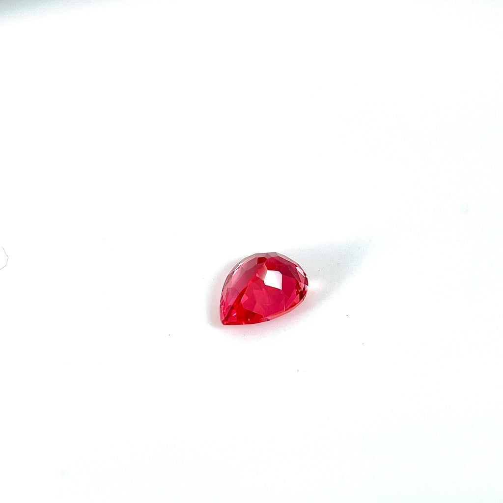 ~1.2ct Sunny Orange Sapphire | Drop Cut | 6 × 8 mm | Gemdrop® Verified
