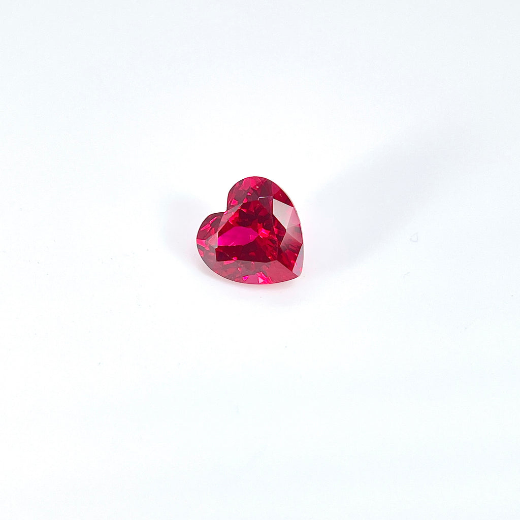 ~2.3ct Ruby | Heart Cut | 8 × 8 mm | Gemdrop® Verified