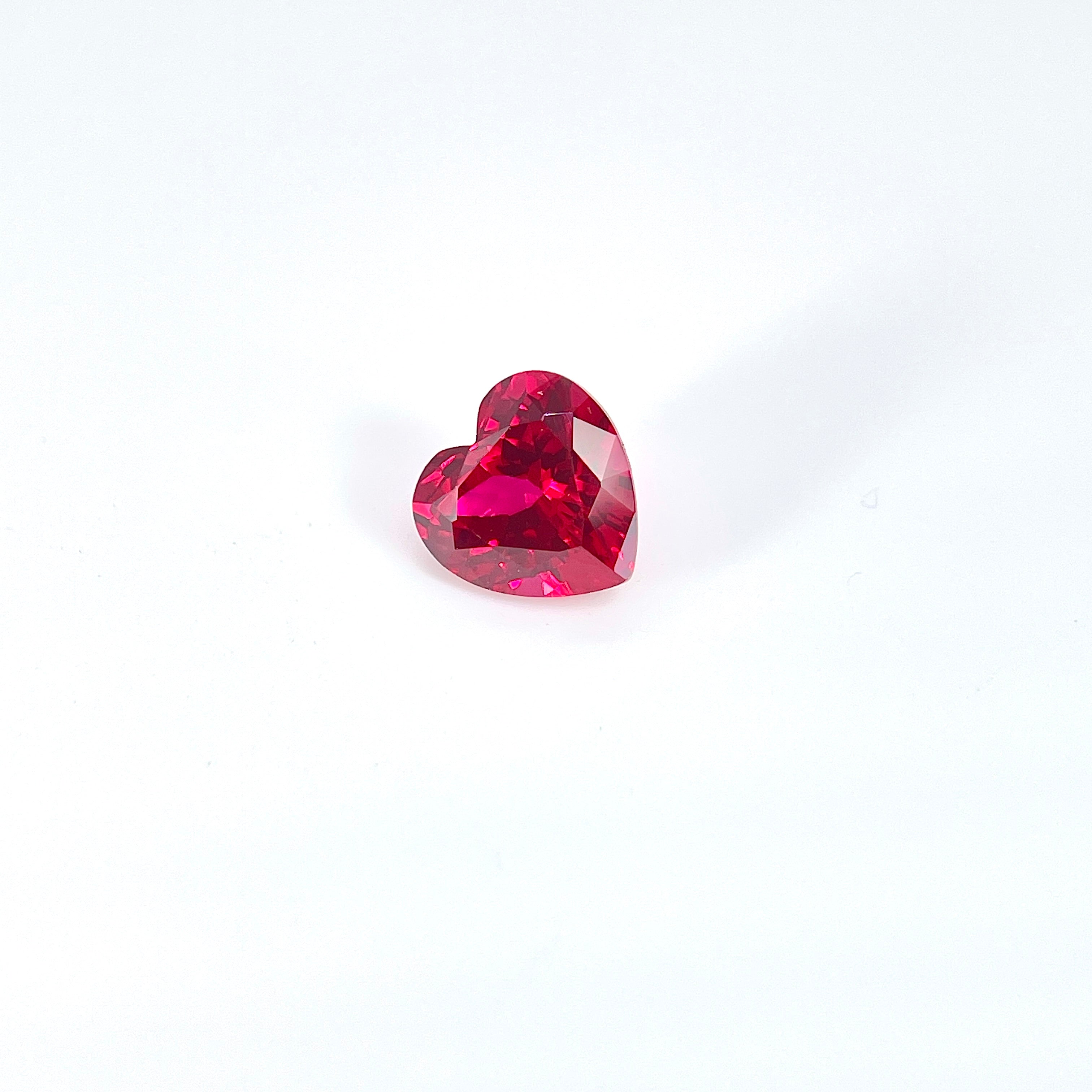 ~2.3ct Ruby | Heart Cut | 8 × 8 mm | Gemdrop® Verified