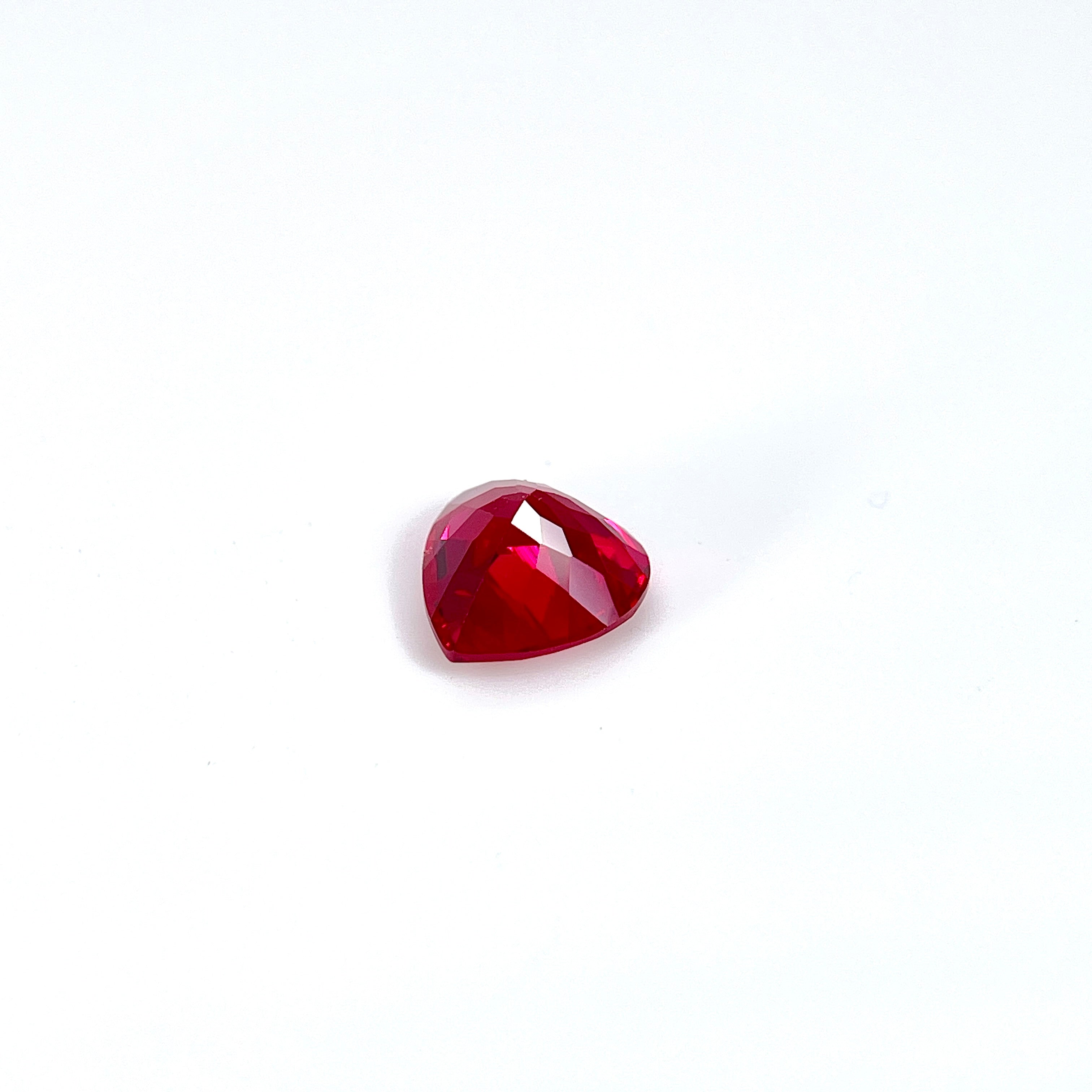 ~2.3ct Ruby | Heart Cut | 8 × 8 mm | Gemdrop® Verified