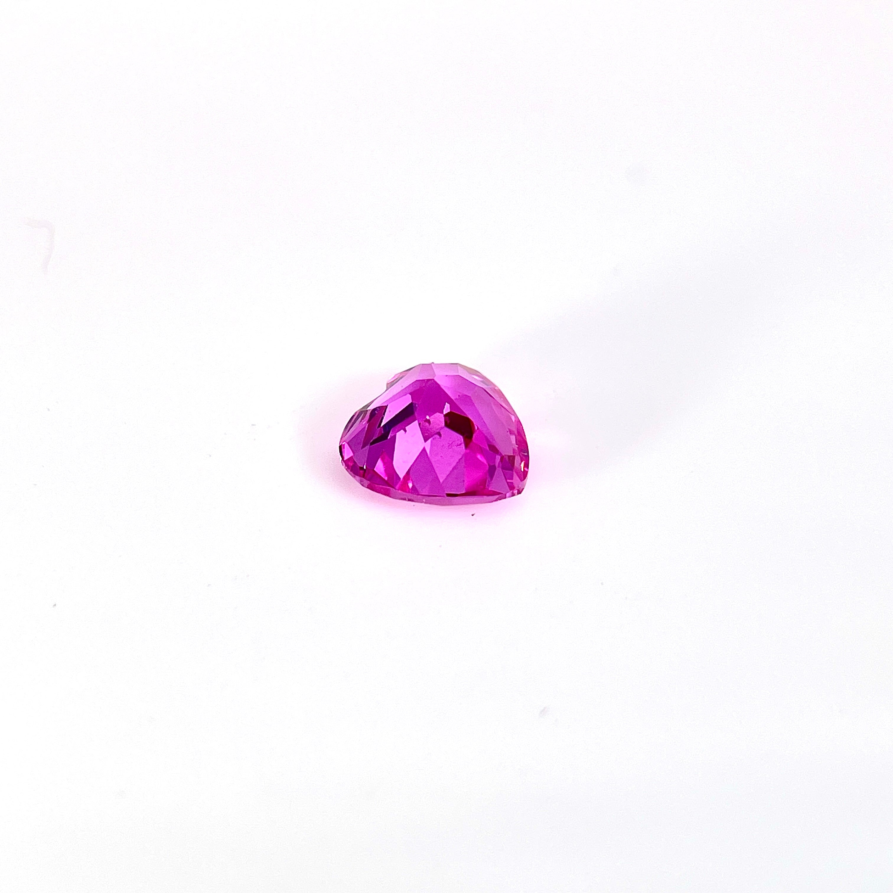 ~2.3ct Pink Sapphire | Heart Cut | 8 × 8 mm | Gemdrop® Verified