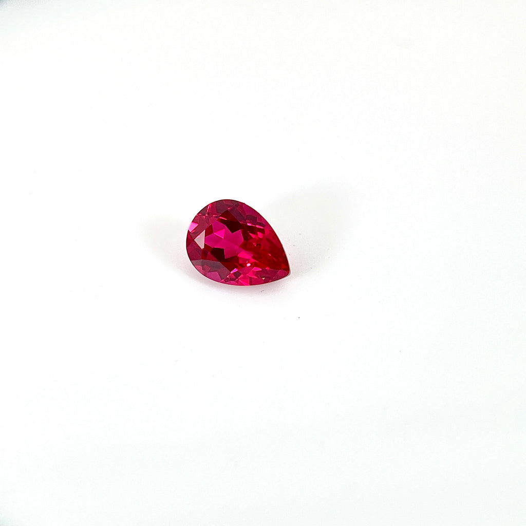 ~1.4ct Pigeon Blood Red Ruby | Drop Cut | 6 × 8 mm | Gemdrop® Verified
