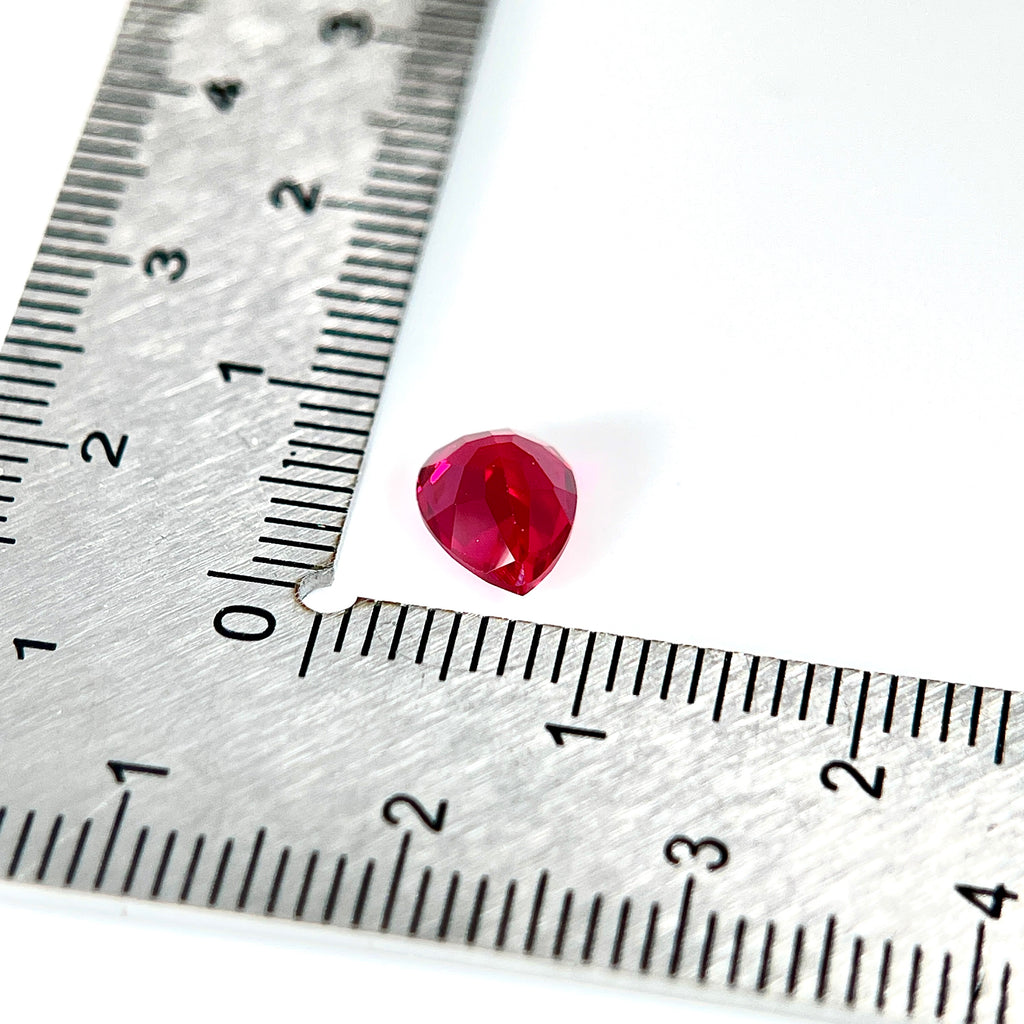 ~1.4ct Pigeon Blood Red Ruby | Drop Cut | 6 × 8 mm | Gemdrop® Verified