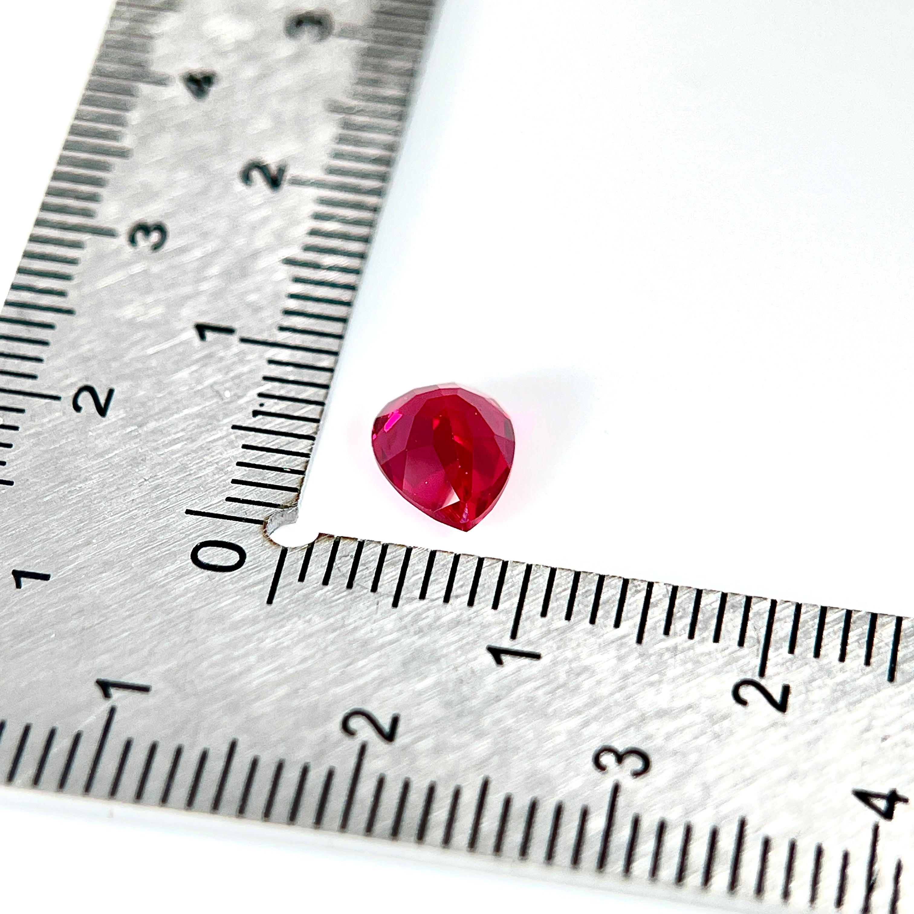 ~1.4ct Pigeon Blood Red Ruby | Drop Cut | 6 × 8 mm | Gemdrop® Verified