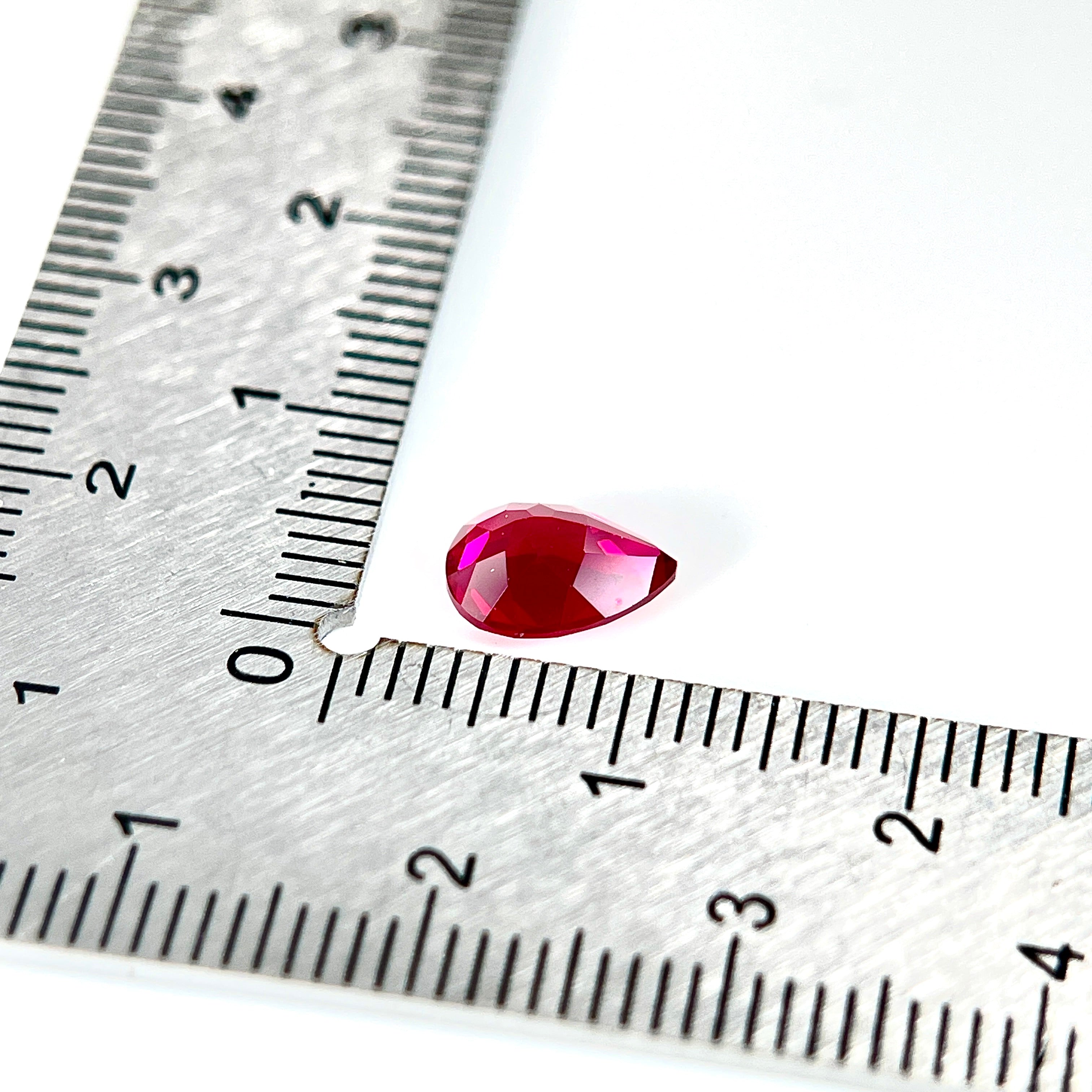 ~1.4ct Pigeon Blood Red Ruby | Drop Cut | 6 × 8 mm | Gemdrop® Verified