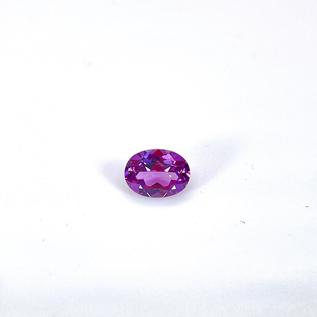 ~1.65ct Purple–Green Colour Change Corundum Alexandrite | Oval Cut | 6 × 8 mm | Gemdrop® Verified