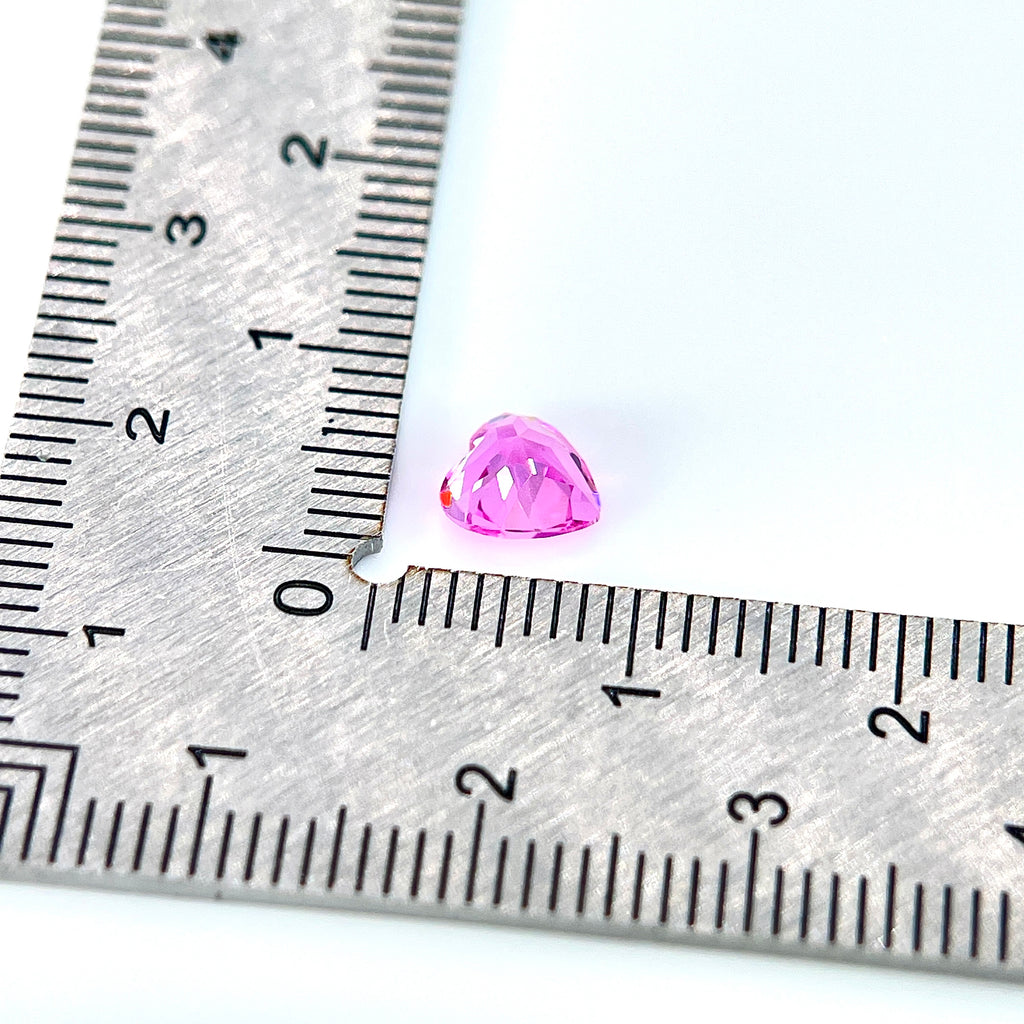 ~0.98ct Pink Czochralski Sapphire | Heart Cut | 6 × 6 mm | Gemdrop® Verified