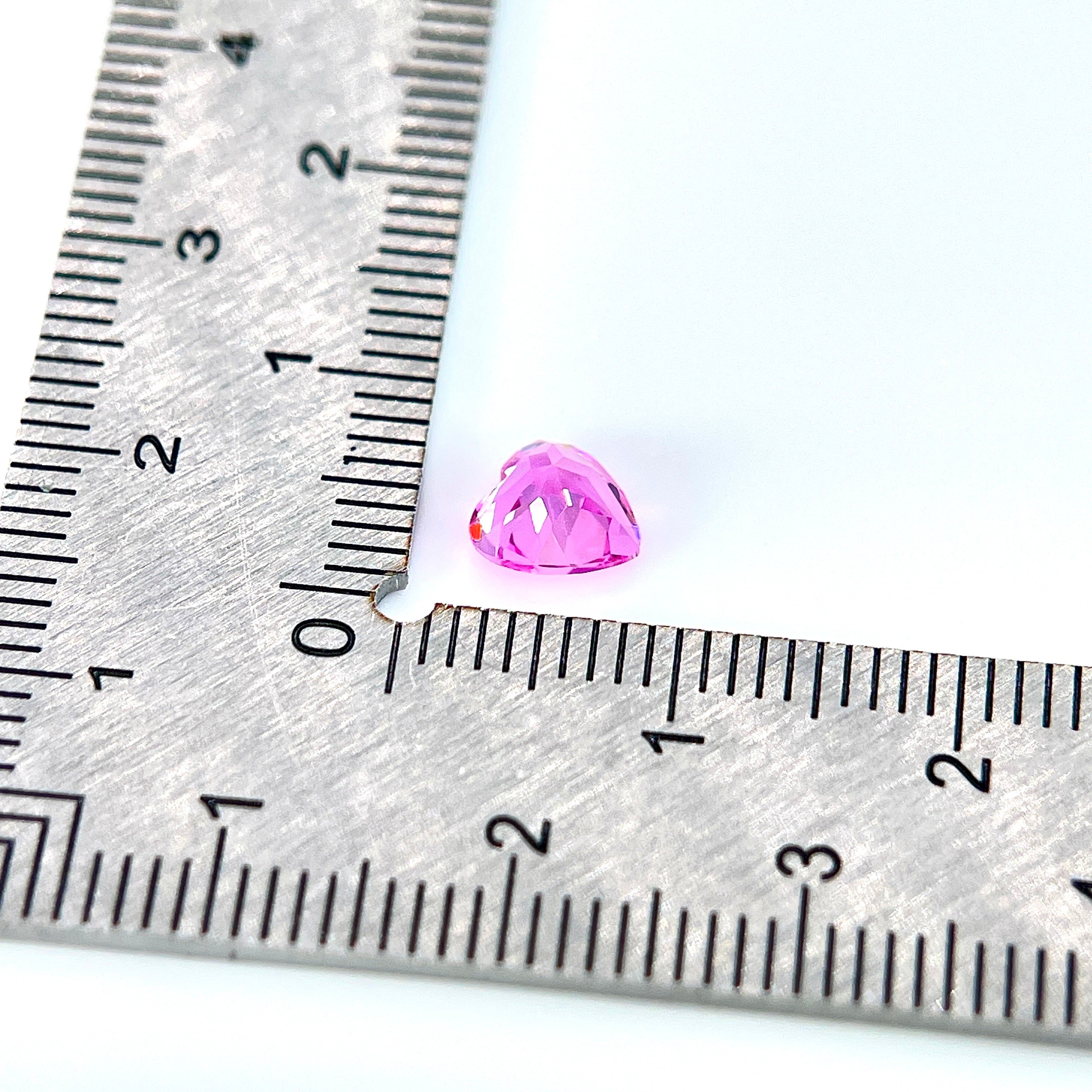 ~0.98ct Pink Czochralski Sapphire | Heart Cut | 6 × 6 mm | Gemdrop® Verified