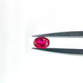 ~0.9ct Pigeon Blood Red Czochralski Ruby | Oval Cut | 5 × 7 mm | Gemdrop® Verified
