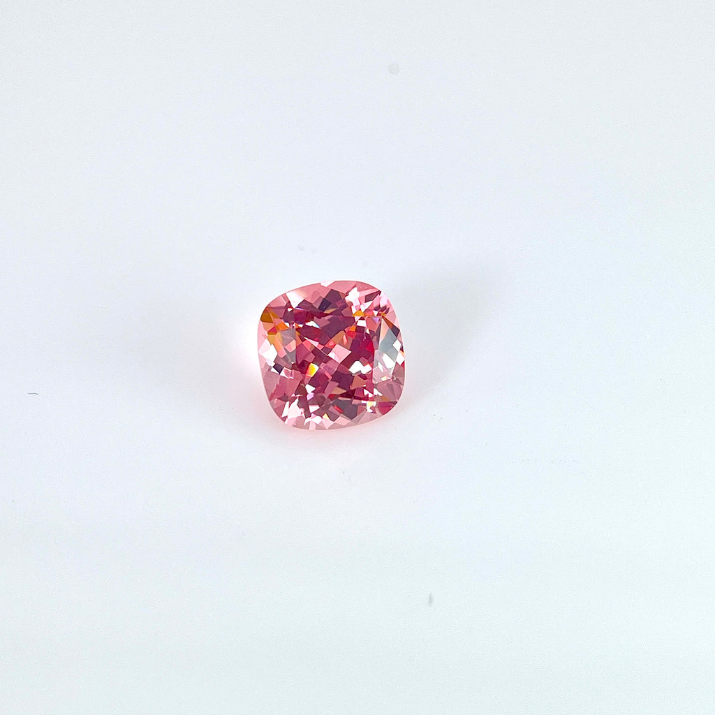 ~3 ct Padparadscha Czochralski Sapphire | Cushion Cut | 8 × 8 mm | Gemdrop® Verified