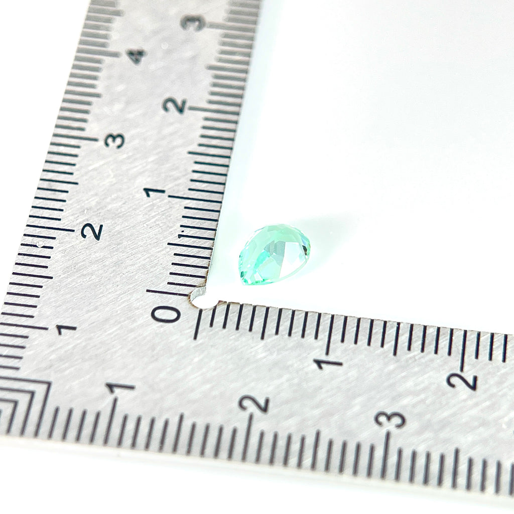 ~0.9ct Mint Green Czochralski Sapphire | Drop Cut | 5 × 7 mm | Gemdrop® Verified