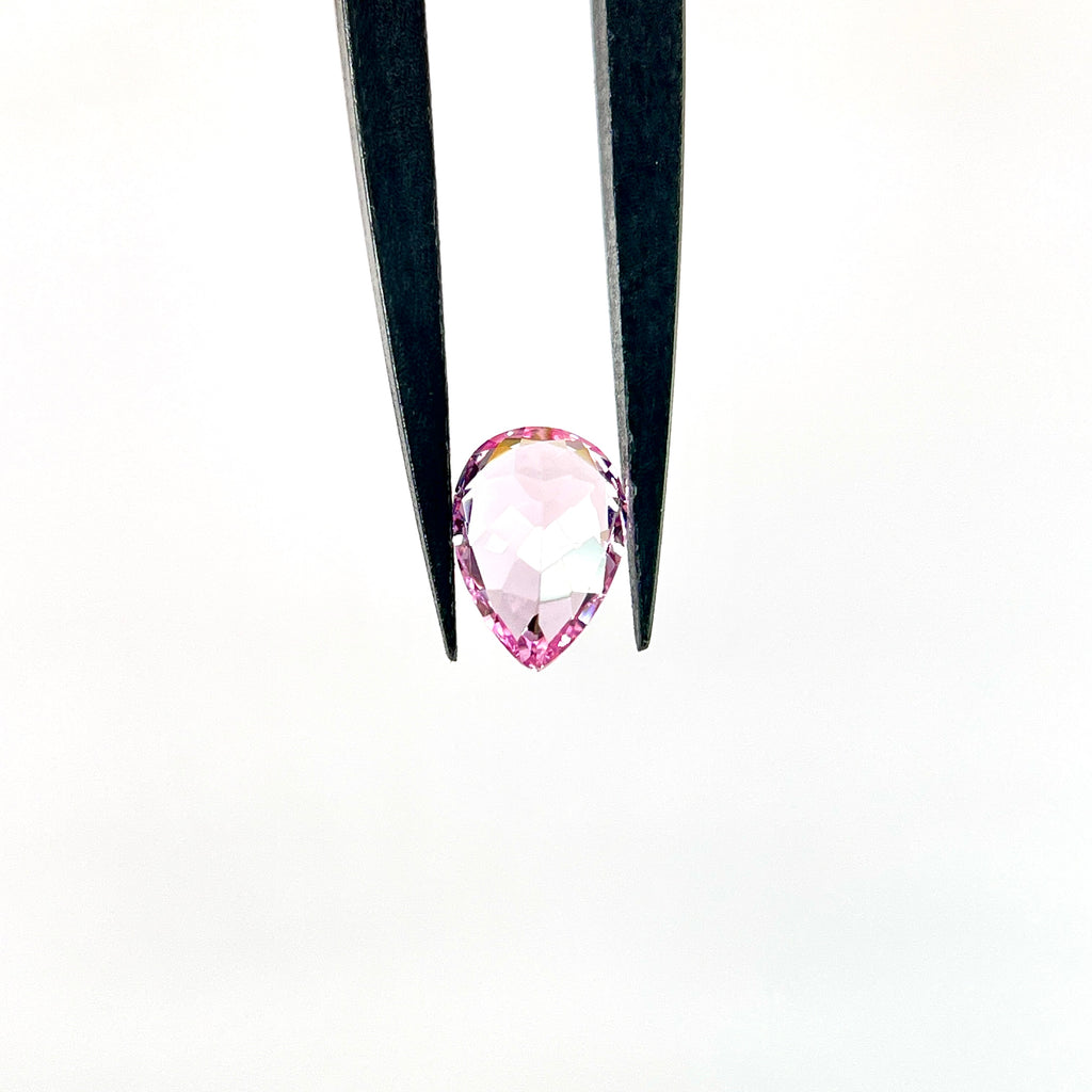 ~0.8ct Padparadscha Czochralski Sapphire | Drop Cut | 5 × 7 mm | Gemdrop® Verified