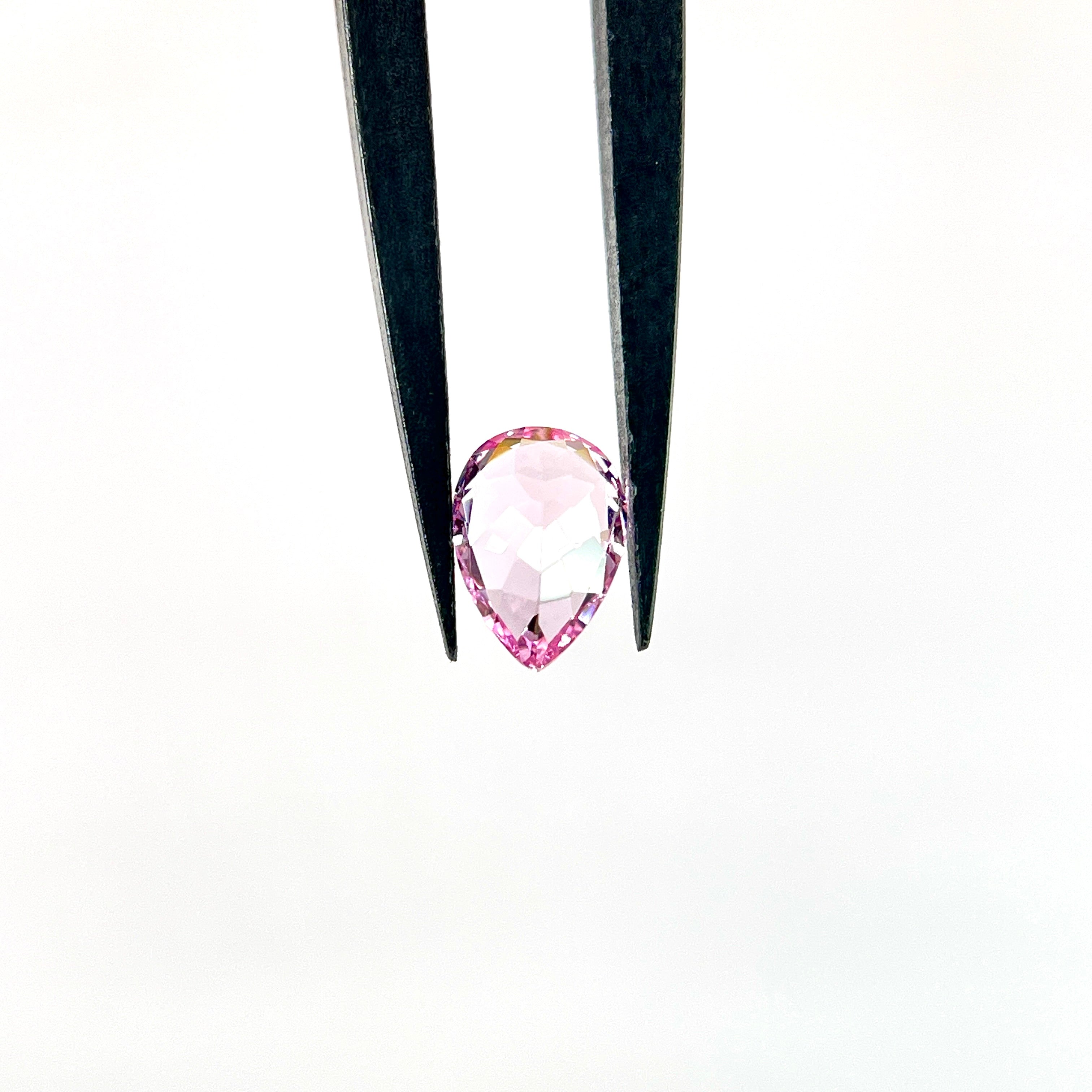 ~0.8ct Padparadscha Czochralski Sapphire | Drop Cut | 5 × 7 mm | Gemdrop® Verified