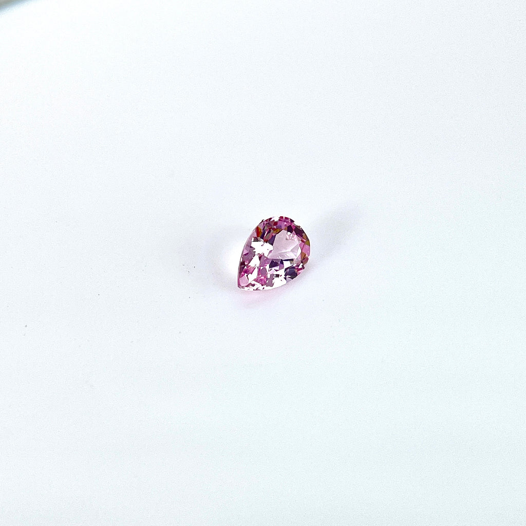 ~0.8ct Padparadscha Czochralski Sapphire | Drop Cut | 5 × 7 mm | Gemdrop® Verified