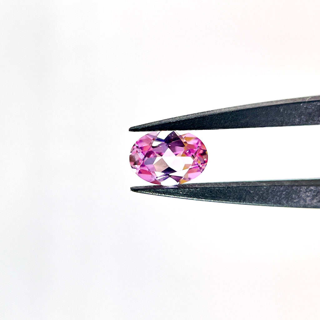 ~1ct Pink Czochralski Sapphire | Oval Cut | 5 × 7 mm | Gemdrop® Verified