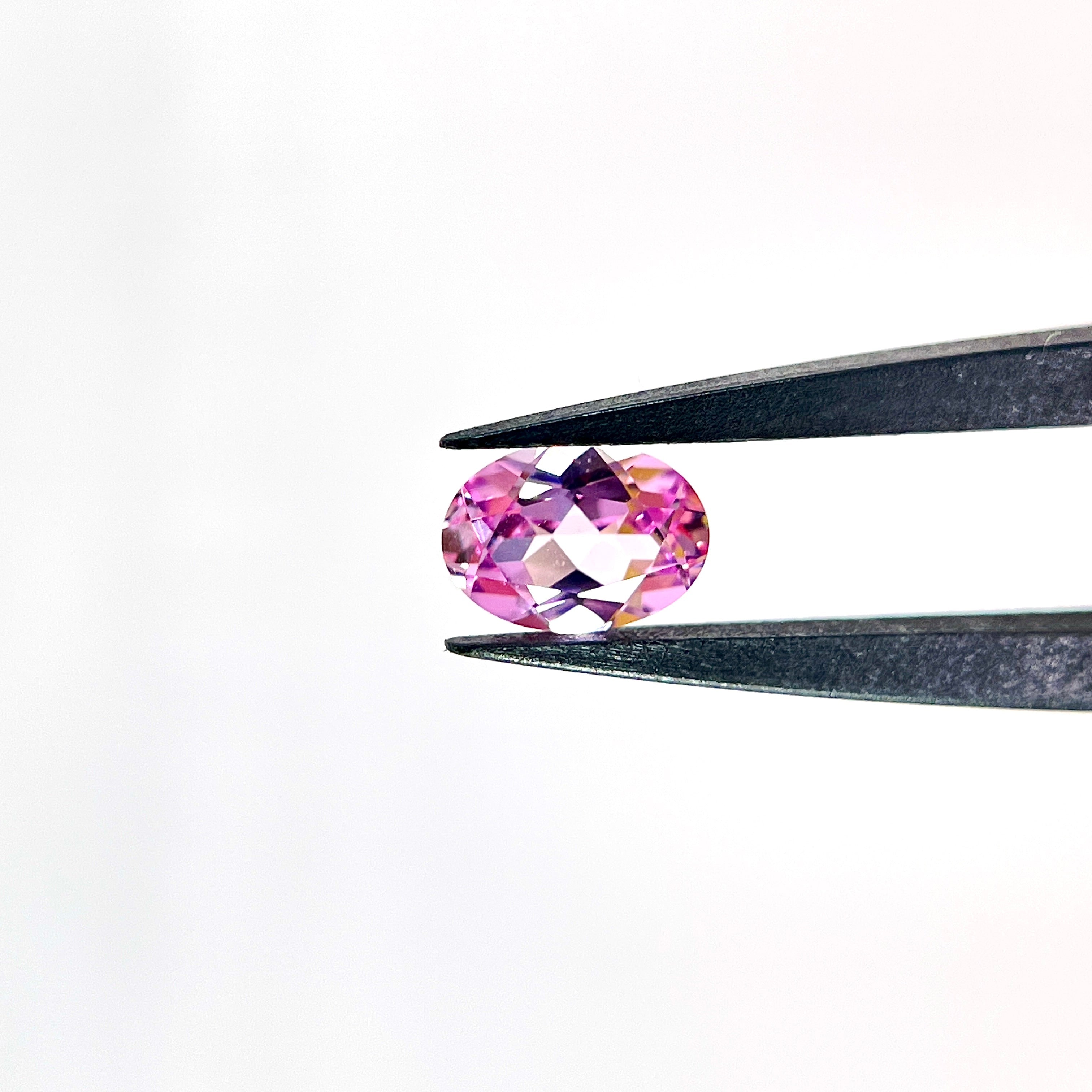 ~1ct Pink Czochralski Sapphire | Oval Cut | 5 × 7 mm | Gemdrop® Verified