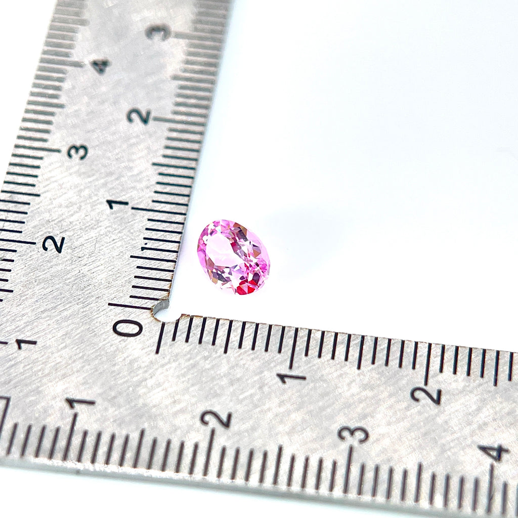 ~1ct Pink Czochralski Sapphire | Oval Cut | 5 × 7 mm | Gemdrop® Verified