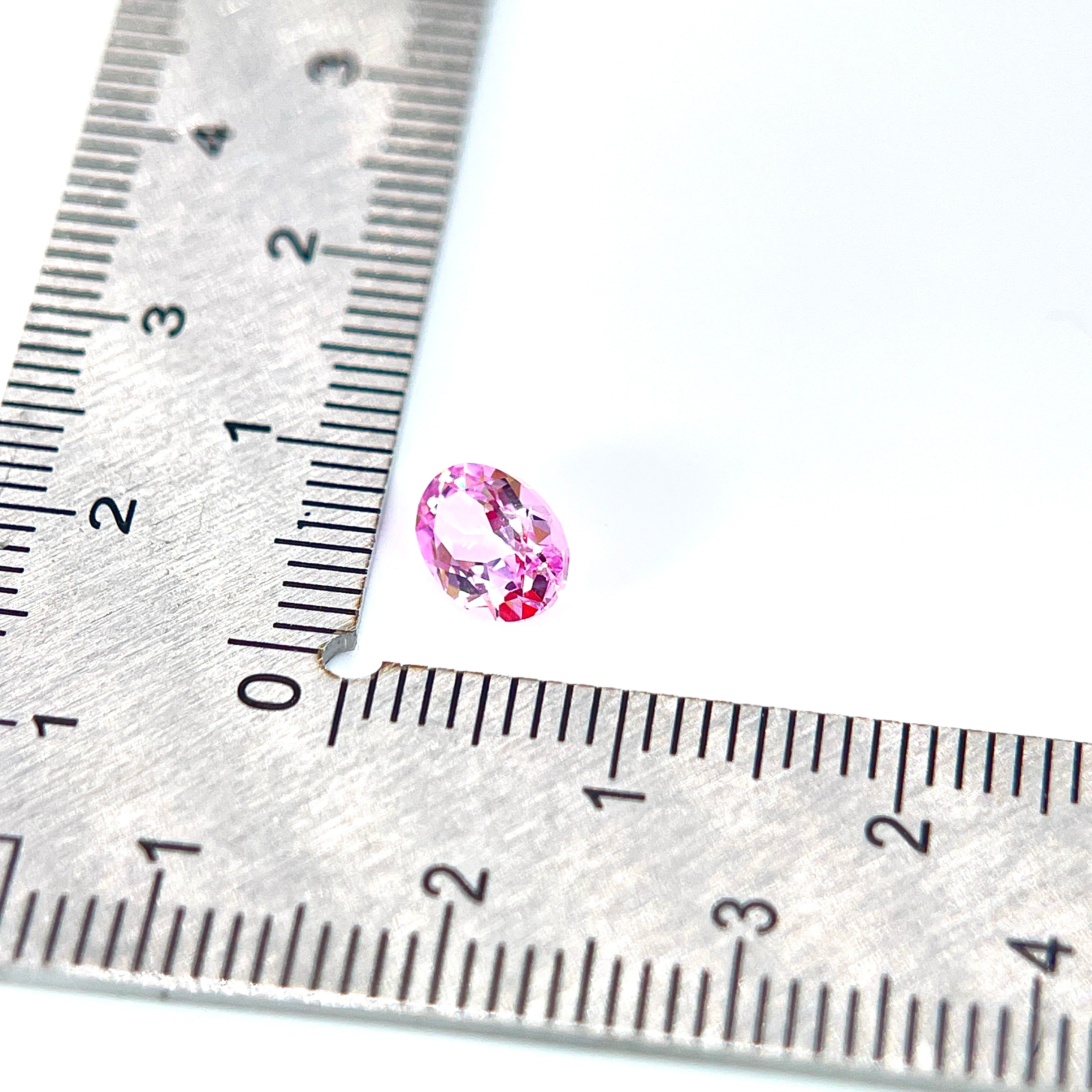 ~1ct Pink Czochralski Sapphire | Oval Cut | 5 × 7 mm | Gemdrop® Verified