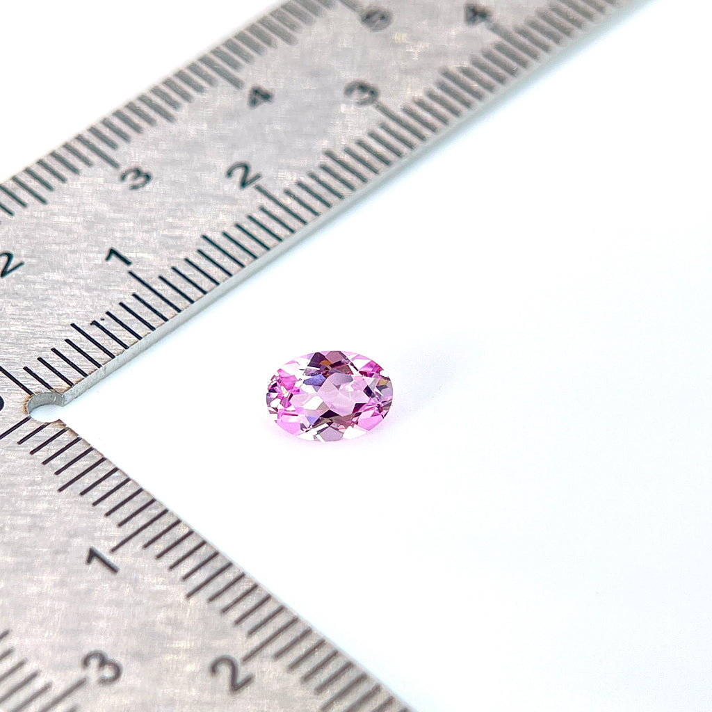 ~1ct Pink Czochralski Sapphire | Oval Cut | 5 × 7 mm | Gemdrop® Verified