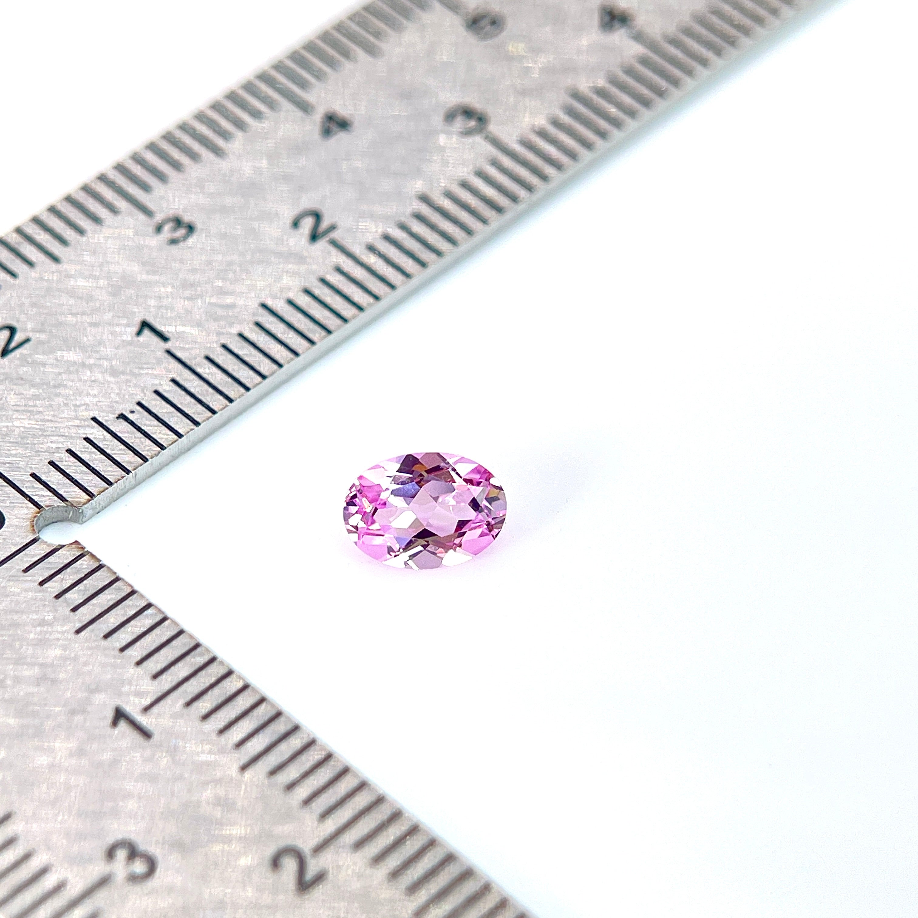~1ct Pink Czochralski Sapphire | Oval Cut | 5 × 7 mm | Gemdrop® Verified