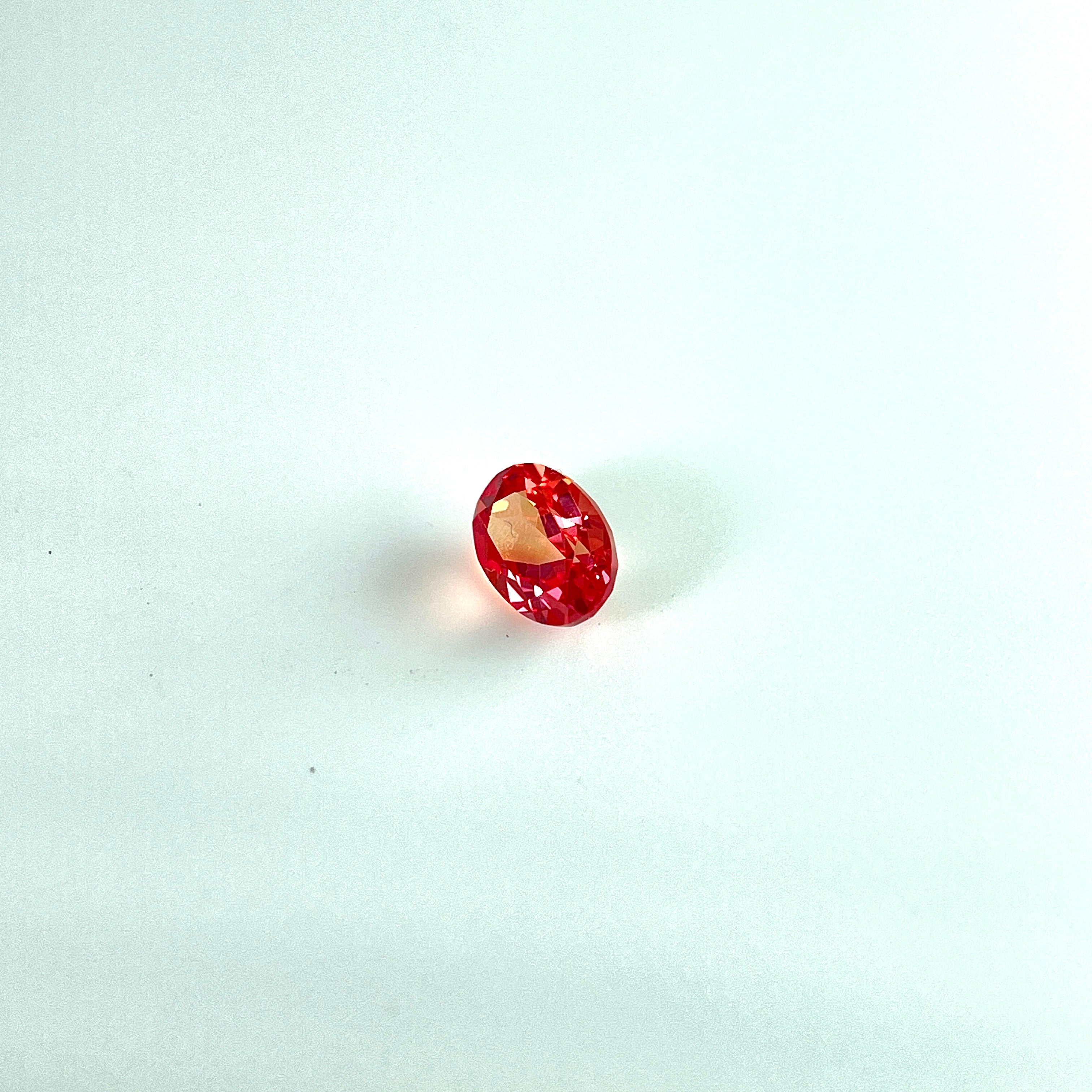 ~1ct Sunny Orange Czochralski Sapphire | Oval Cut | 5 × 7 mm | Gemdrop® Verified