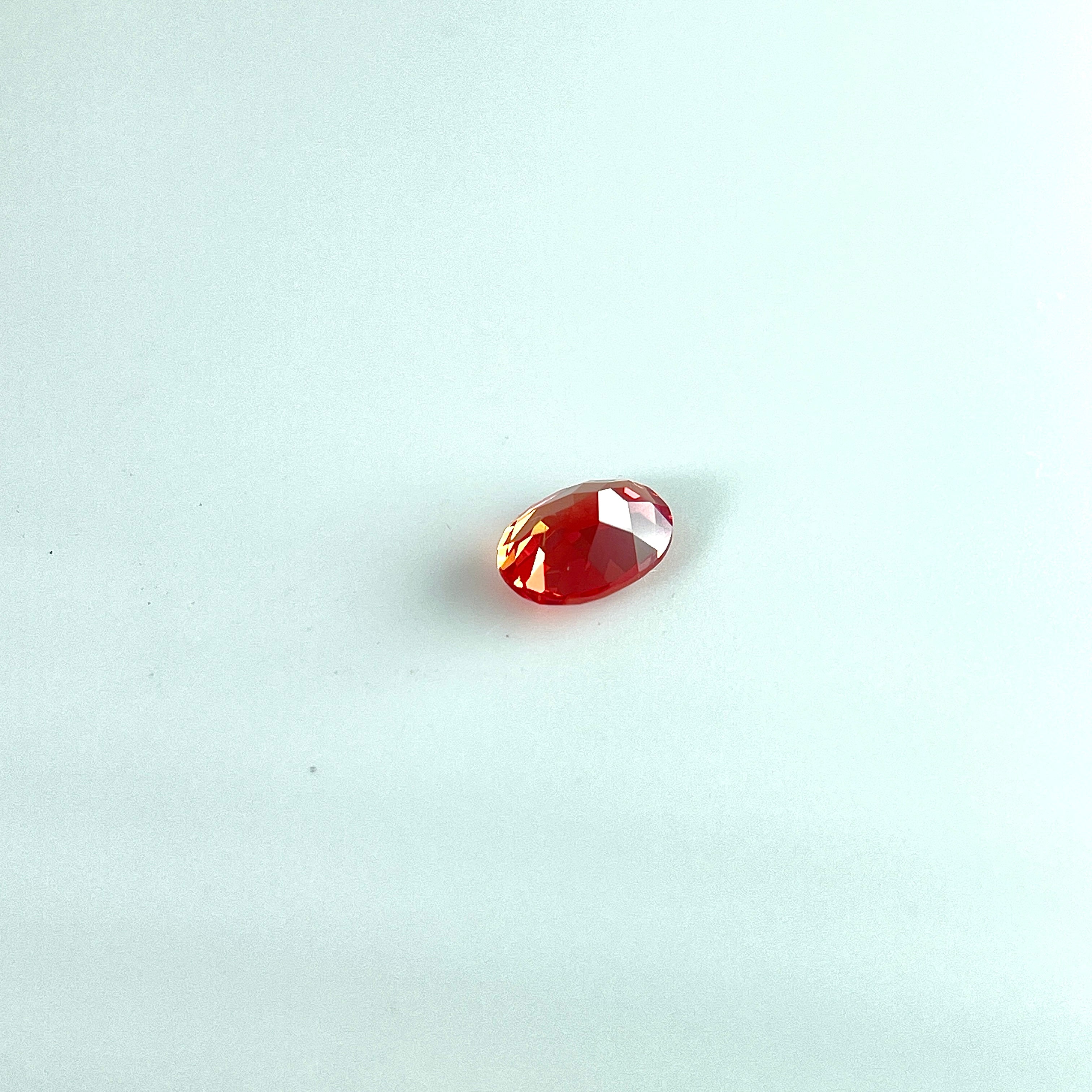 ~1ct Sunny Orange Czochralski Sapphire | Oval Cut | 5 × 7 mm | Gemdrop® Verified