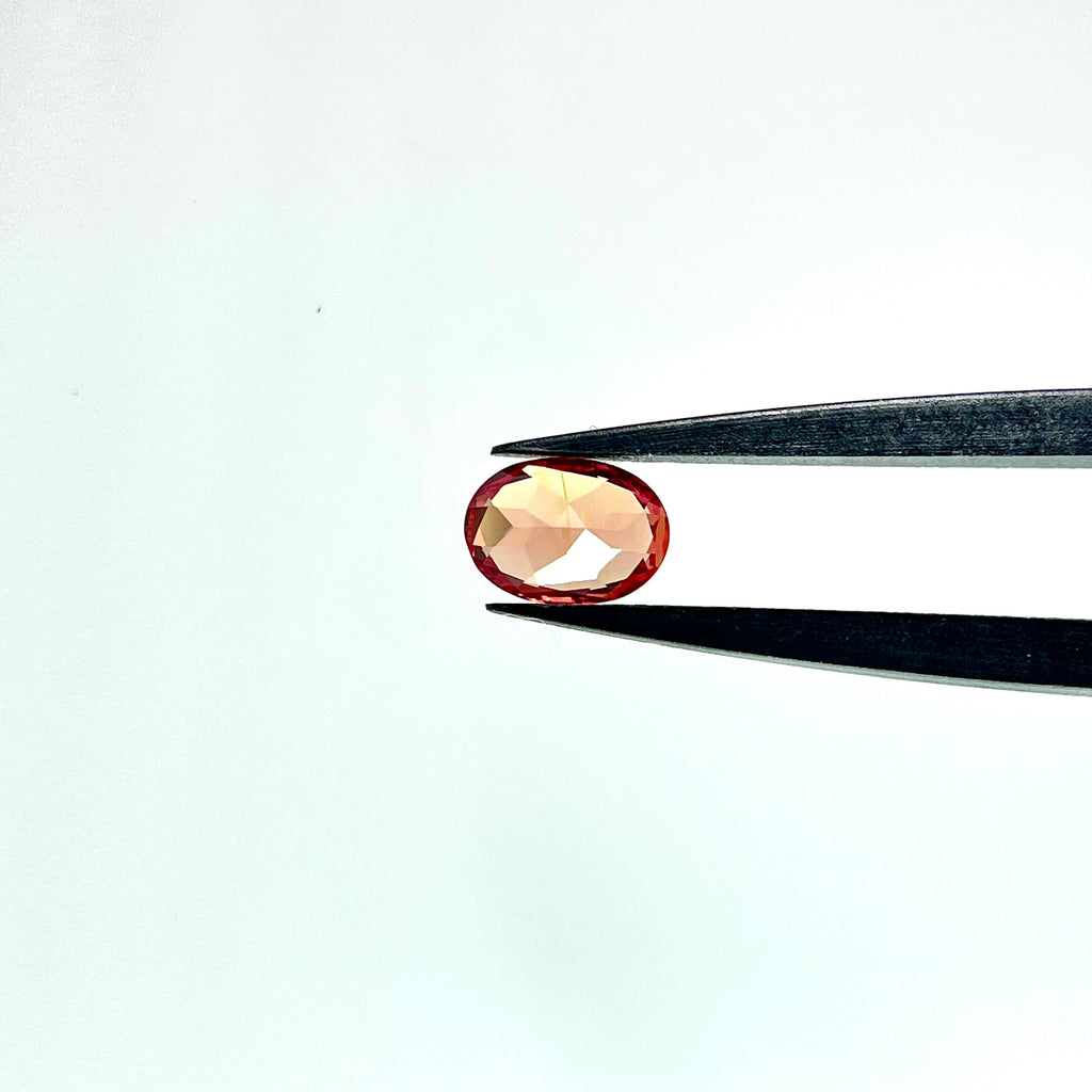 ~1ct Sunny Orange Czochralski Sapphire | Oval Cut | 5 × 7 mm | Gemdrop® Verified