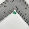~0.1ct Green Nano Glass-Ceramic | Round Brilliant Cut | 3 mm | Gemdrop® Verified