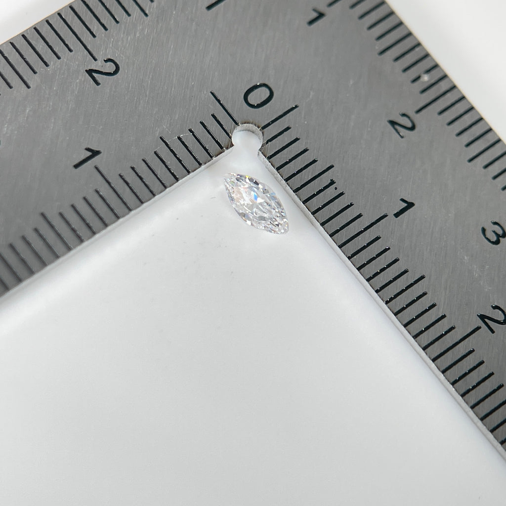 3 × 6 mm D VVS1 Space Diamond™ Moissanite | Marquise Cut | Gemdrop® Verified
