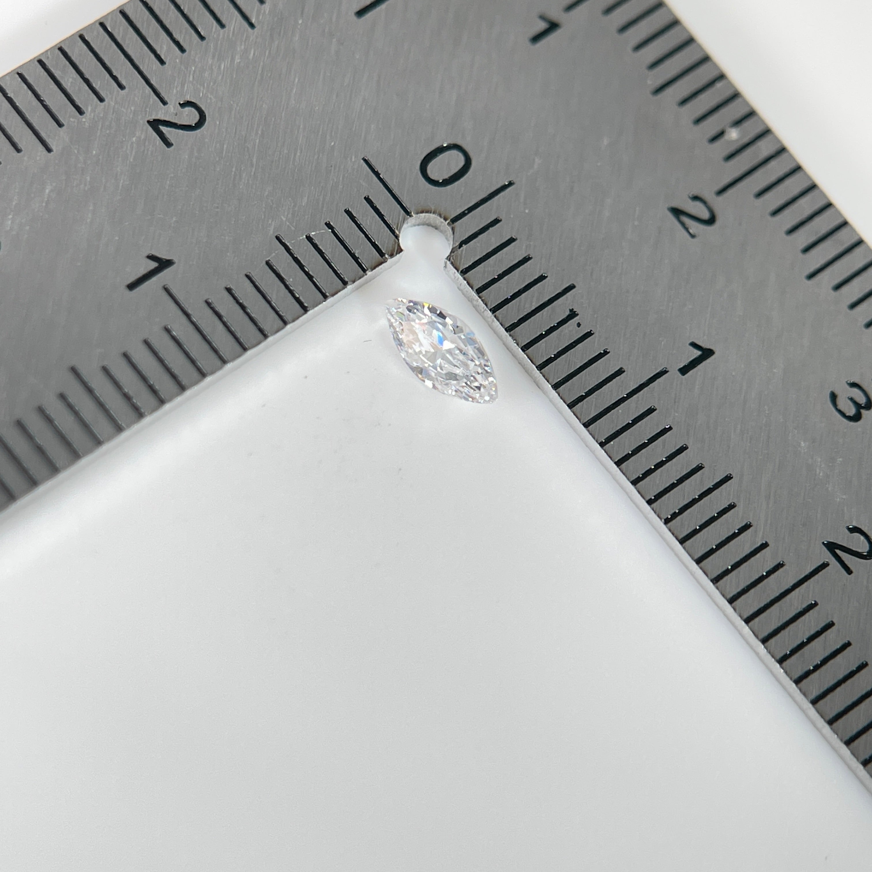 3 × 6 mm D VVS1 Space Diamond™ Moissanite | Marquise Cut | Gemdrop® Verified