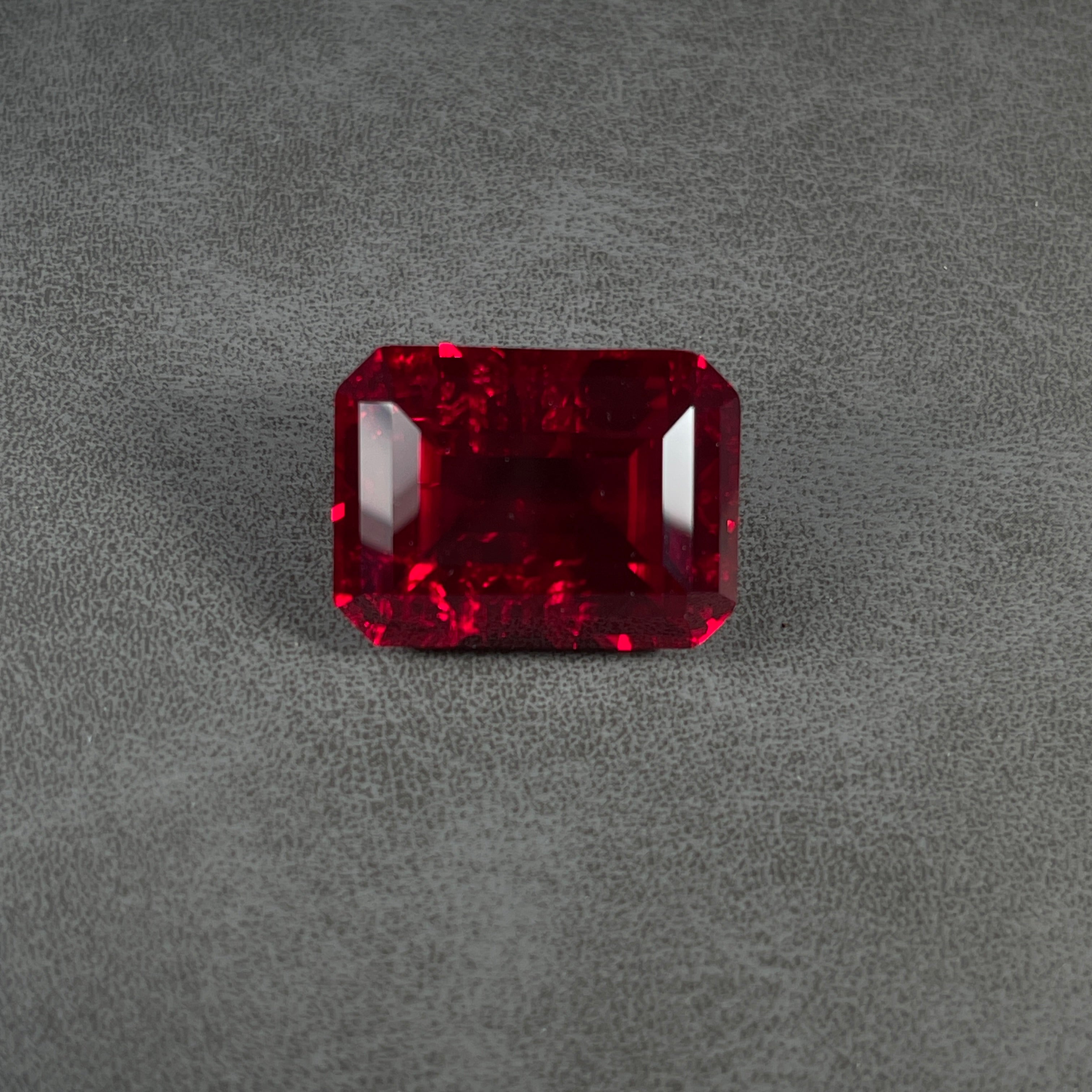~30ct Pigeon Blood Ruby | Emerald Cut | 20 × 15 mm | Gemdrop® Verified