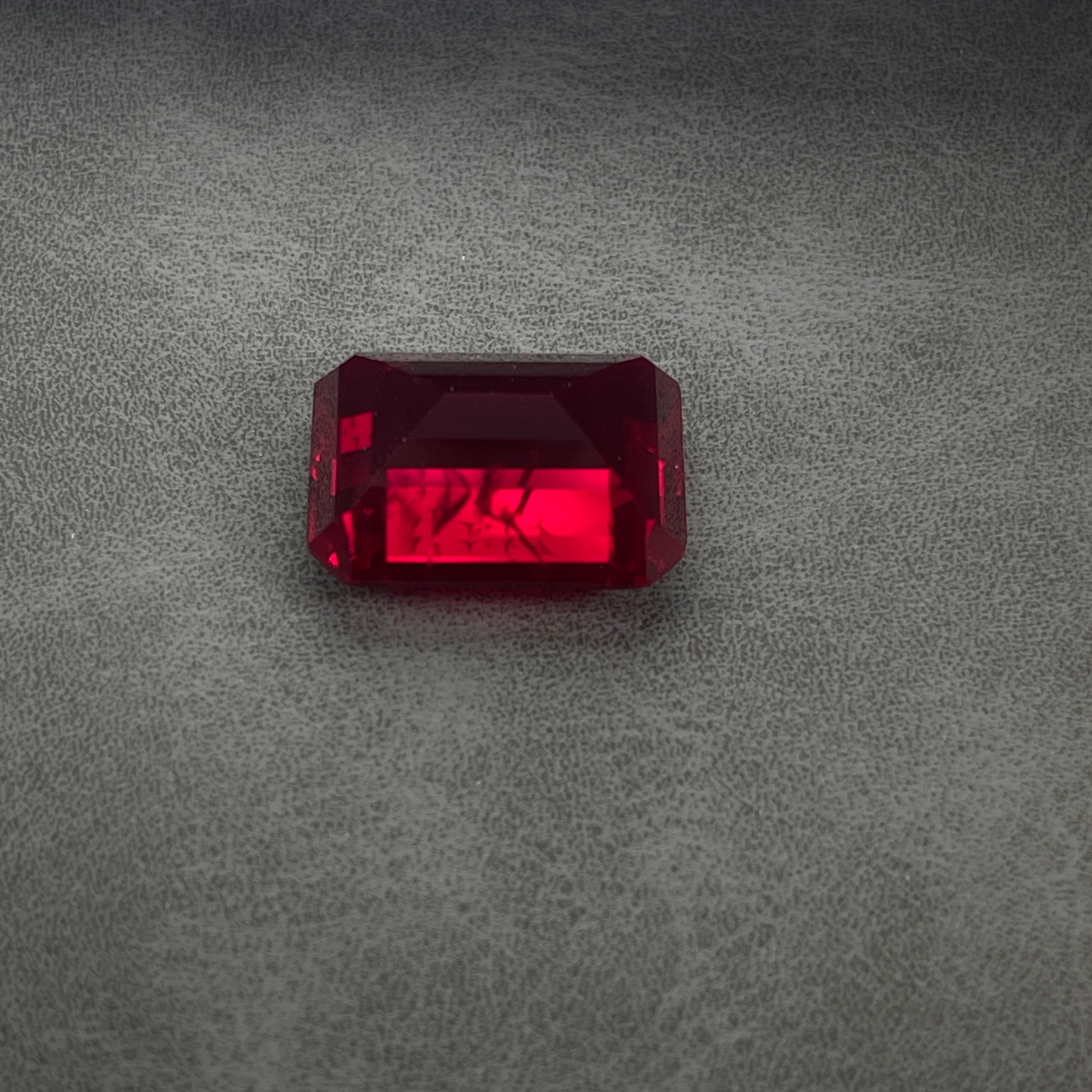 ~30ct Pigeon Blood Ruby | Emerald Cut | 20 × 15 mm | Gemdrop® Verified