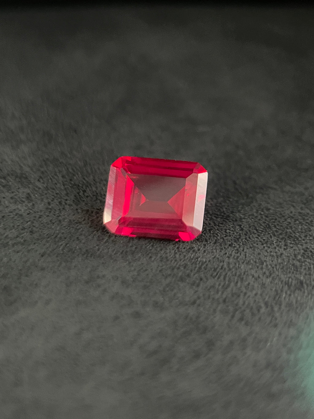 ~4ct Ruby | Emerald Cut | 8 × 10 mm | Gemdrop® Verified