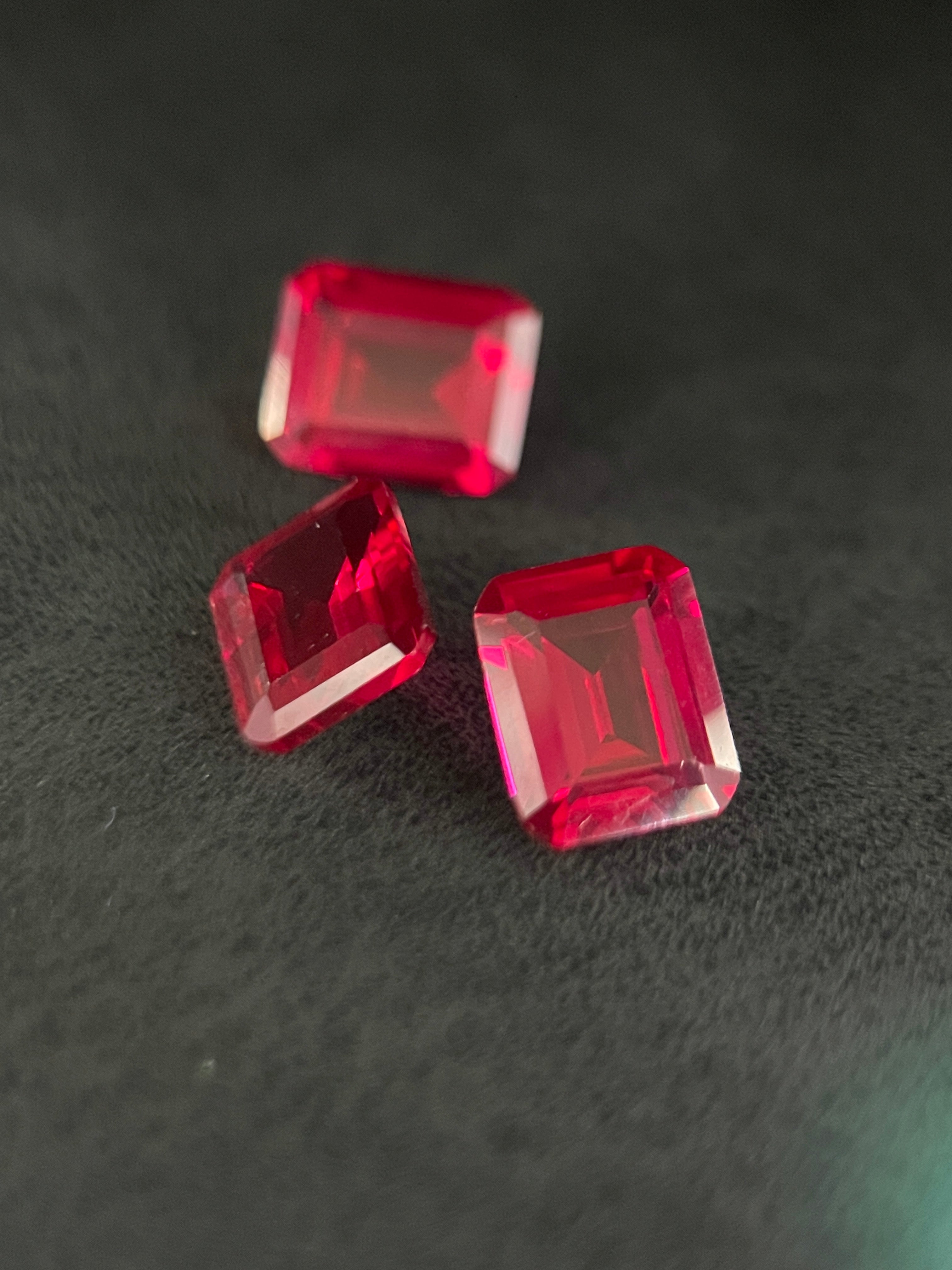 ~4ct Ruby | Emerald Cut | 8 × 10 mm | Gemdrop® Verified