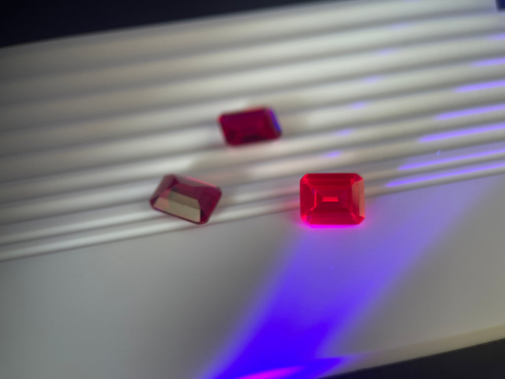 ~4ct Ruby | Emerald Cut | 8 × 10 mm | Gemdrop® Verified