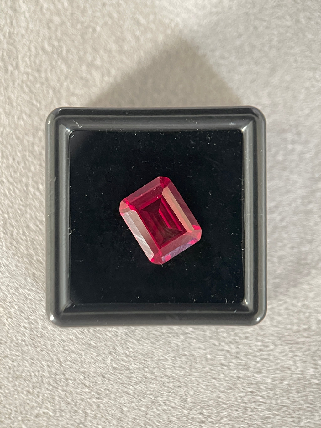 ~4ct Ruby | Emerald Cut | 8 × 10 mm | Gemdrop® Verified