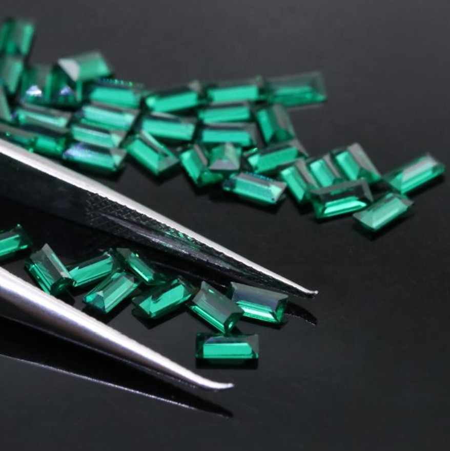 Baguette Cut | Cerise Ruby & Sapphire Blue and Emerald Green Nano | Various Sizes | Gemdrop® Verified