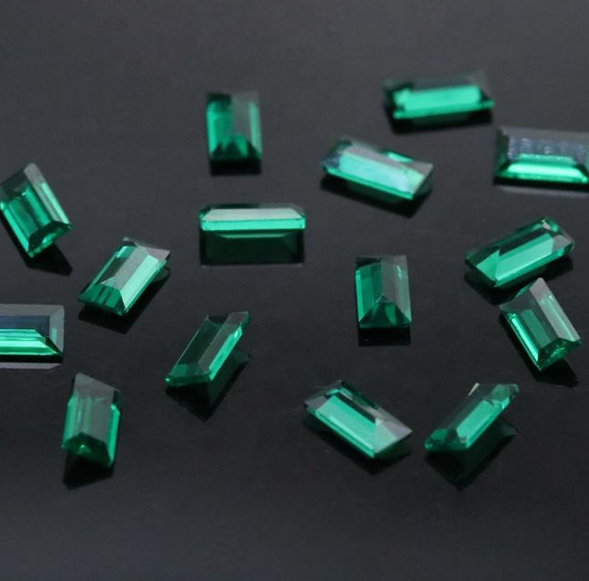Baguette Cut | Cerise Ruby & Sapphire Blue and Emerald Green Nano | Various Sizes | Gemdrop® Verified