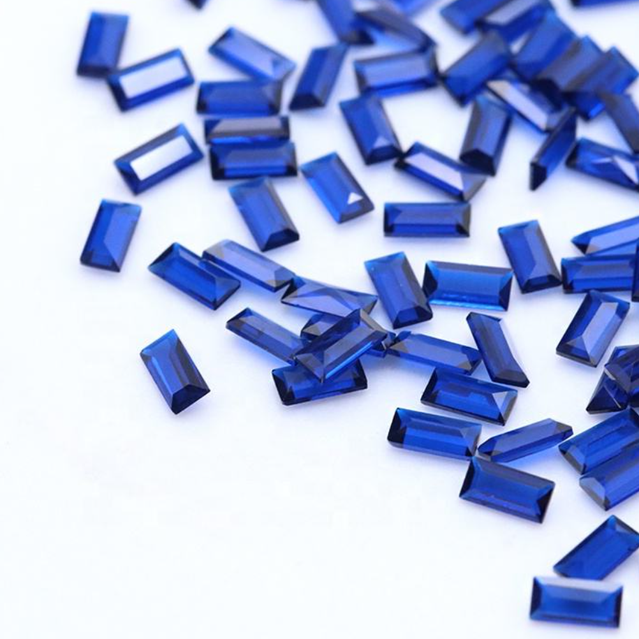 Baguette Cut | Cerise Ruby & Sapphire Blue and Emerald Green Nano | Various Sizes | Gemdrop® Verified