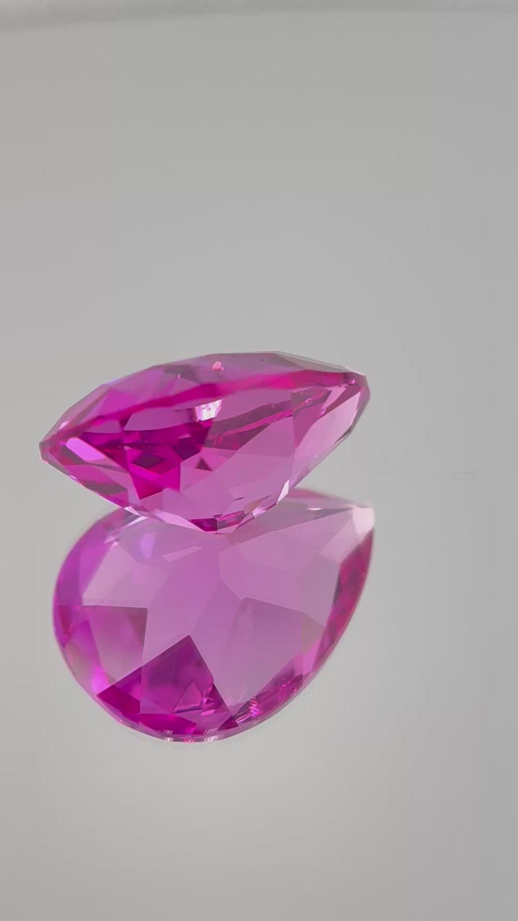 ~14ct Hot Pink Sapphire | Drop Pear Cut | 13 × 18 mm | Gemdrop® Verified