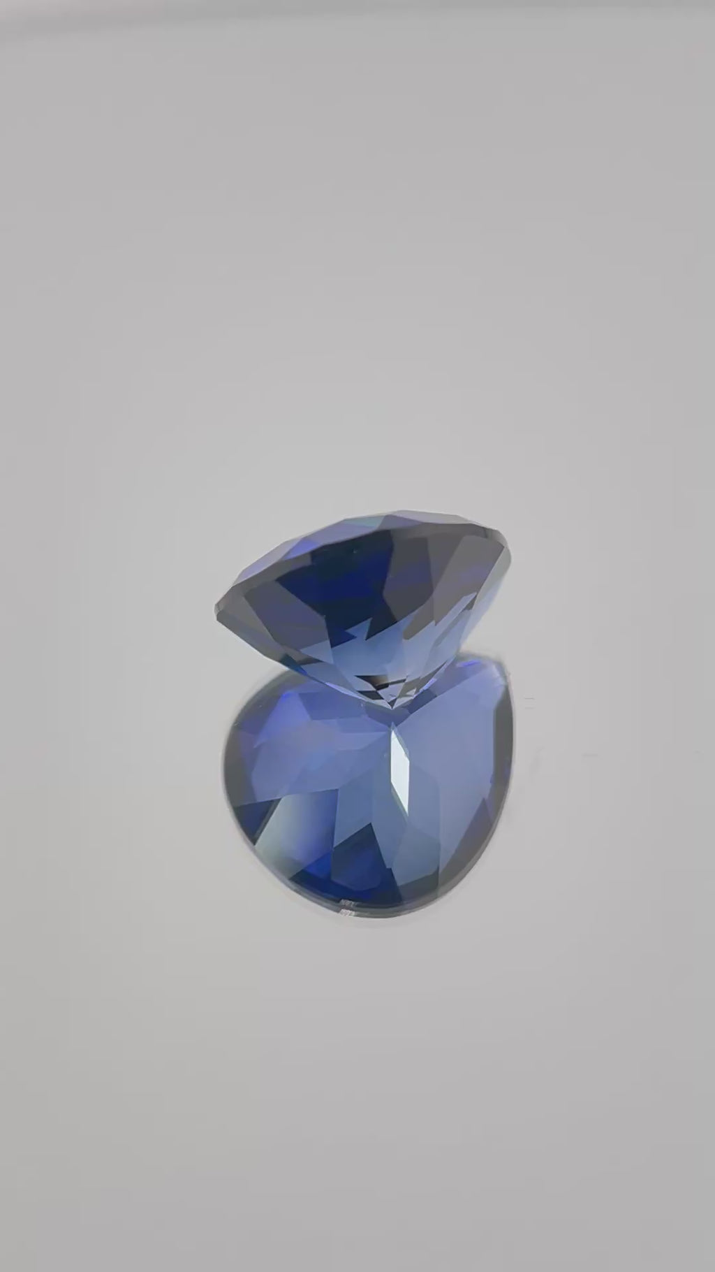 ~5.3ct Cornflower Blue Sapphire | Drop Pear Cut | 10 × 12 mm | Gemdrop® Verified