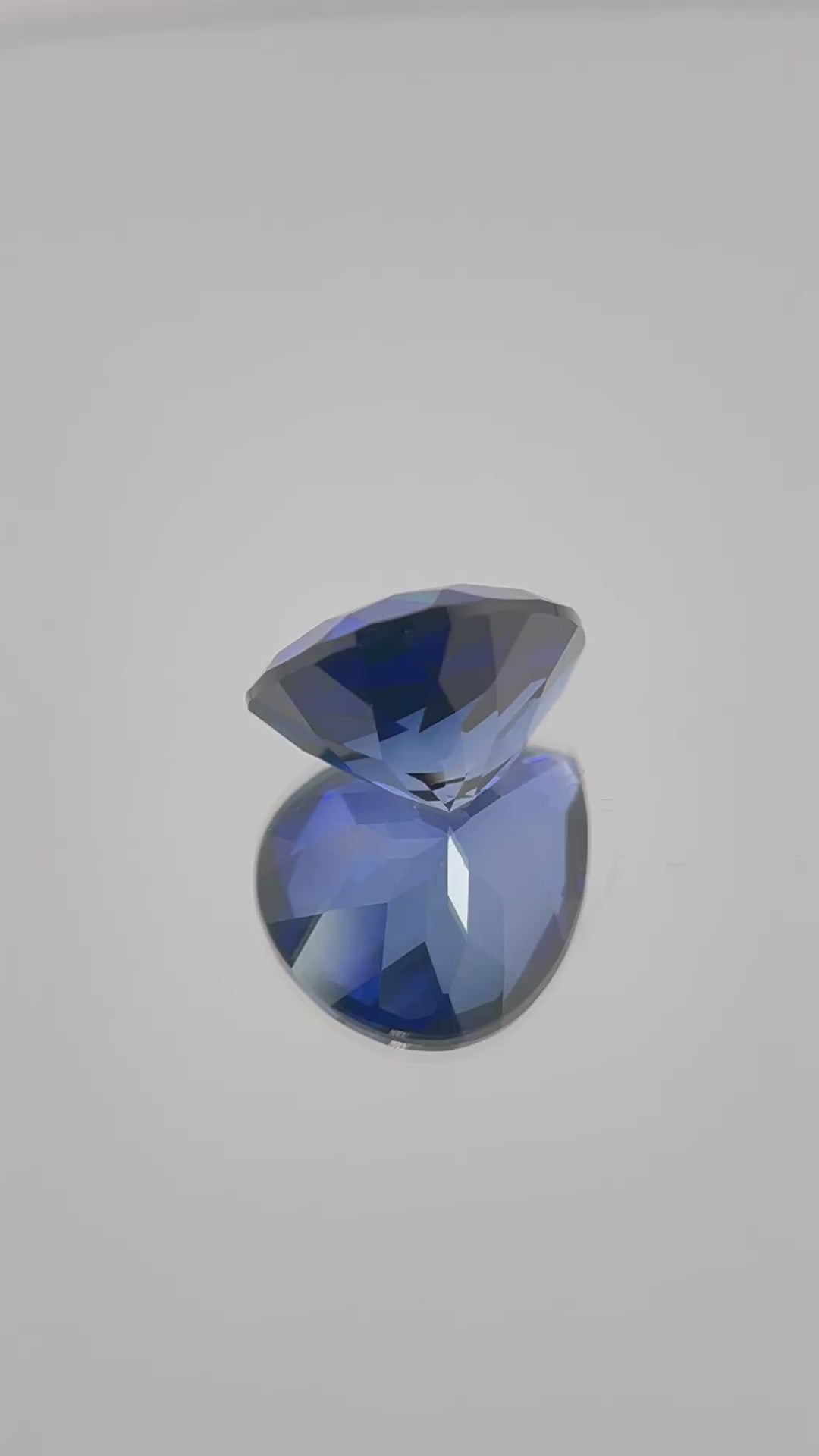 ~5.3ct Cornflower Blue Sapphire | Drop Pear Cut | 10 × 12 mm | Gemdrop® Verified