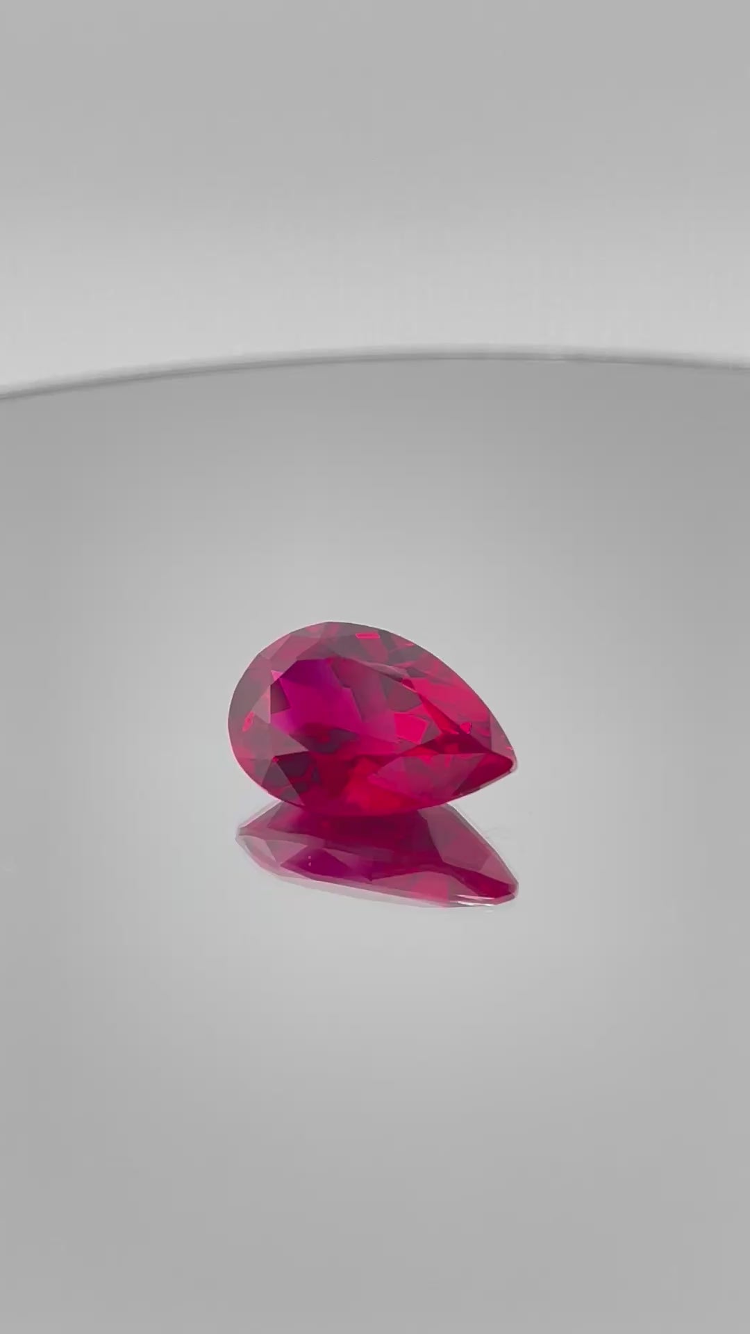 ~10ct Pigeon Blood Red Ruby | Drop Pear Cut | 11 × 17 mm | Gemdrop® Verified