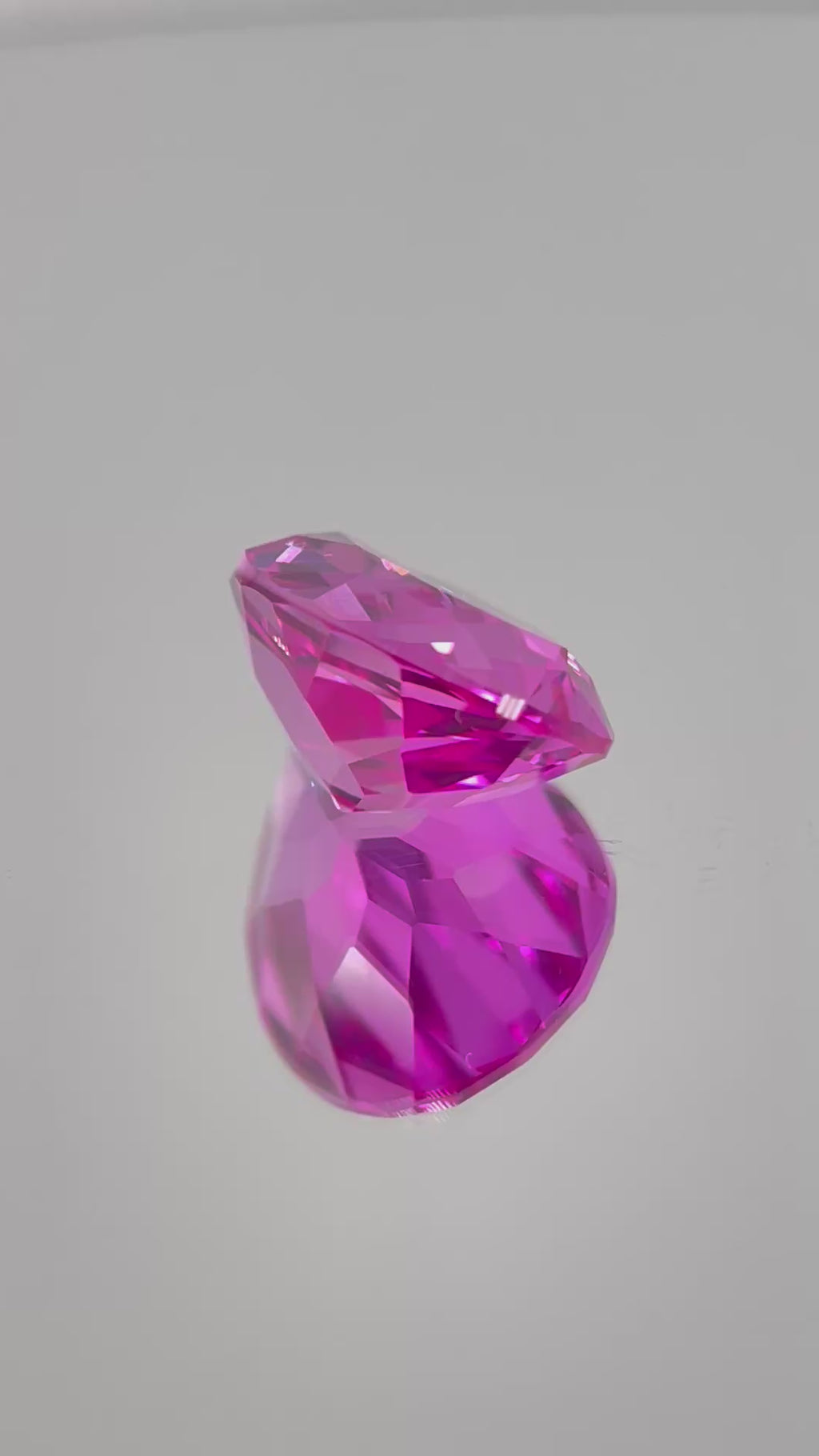 ~11ct Hot Pink Sapphire | Drop Pear Cut | 12 × 16 mm | Gemdrop® Verified