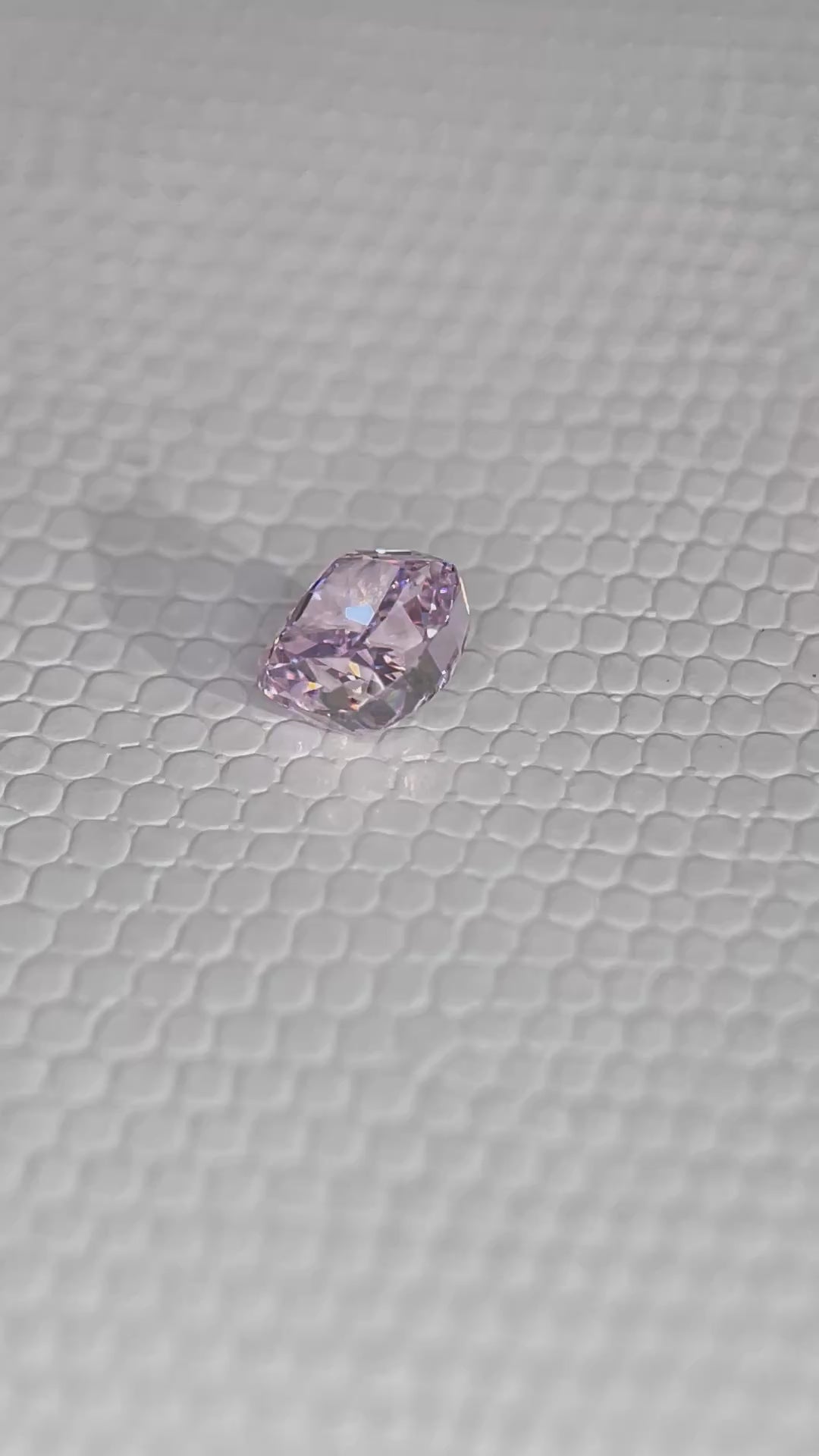 Ice Cut Cubic Zirconia – Seductive Pink & Padparadscha Cushion Cut 7x7 mm ~3.6ct