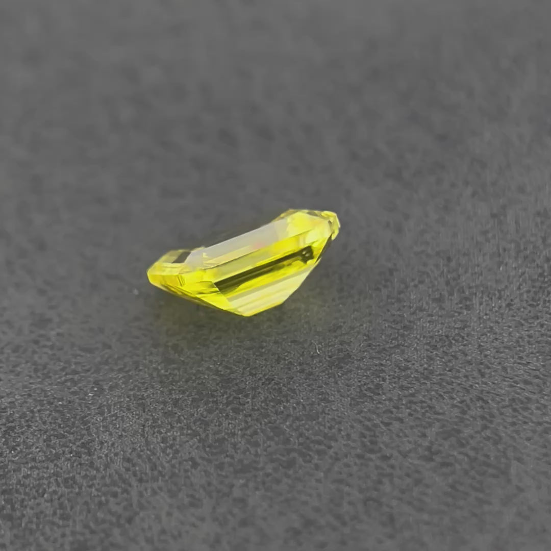 ~1.9ct Emerald Cut 6x8 mm | Canary Yellow | Gemdrop® Verified
