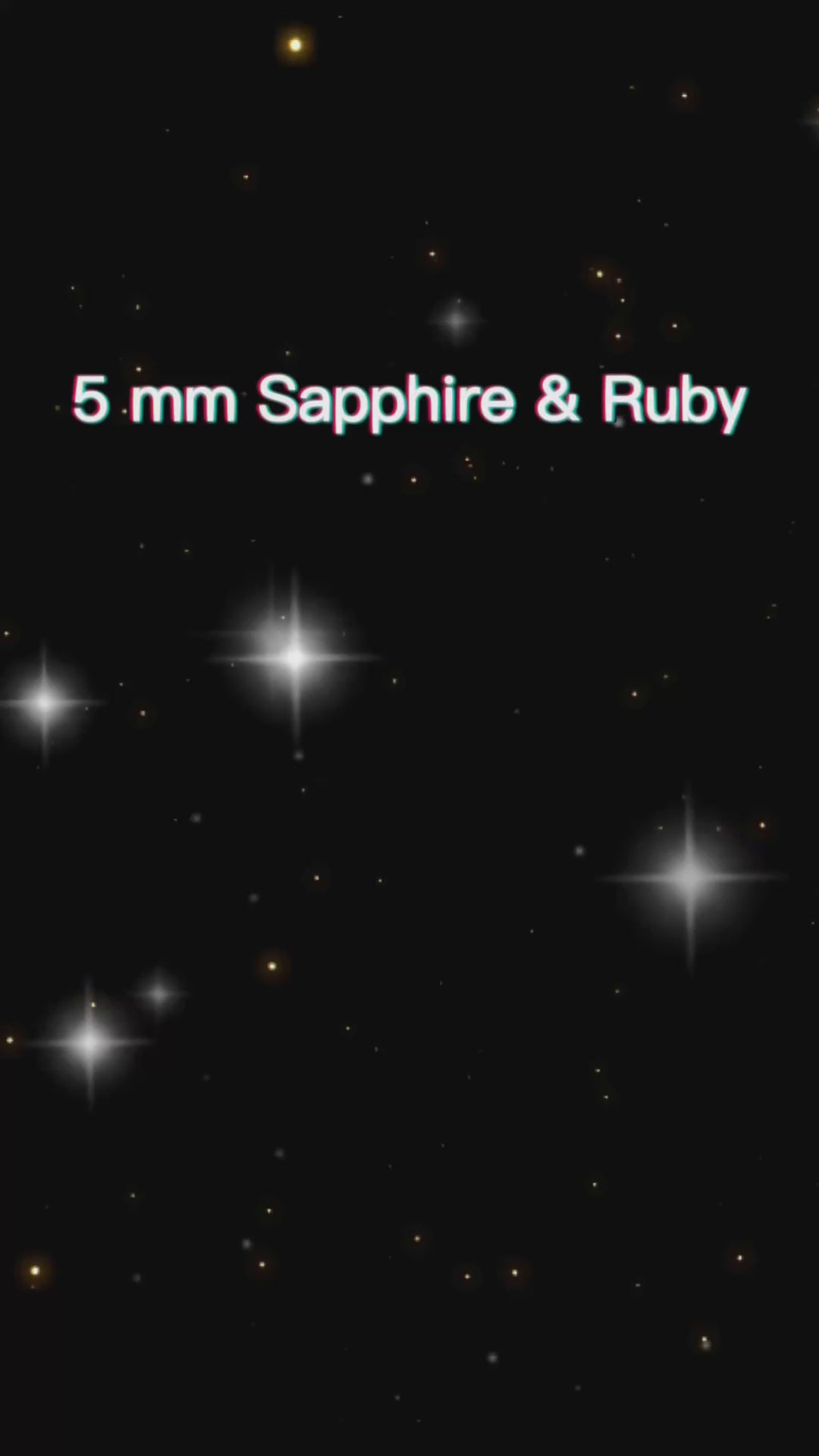 5 mm Sapphire & Ruby | Round Brilliant Cut | ~0.6 ct | Ruby Red, Royal Blue & Ice White | Gemdrop® Verified