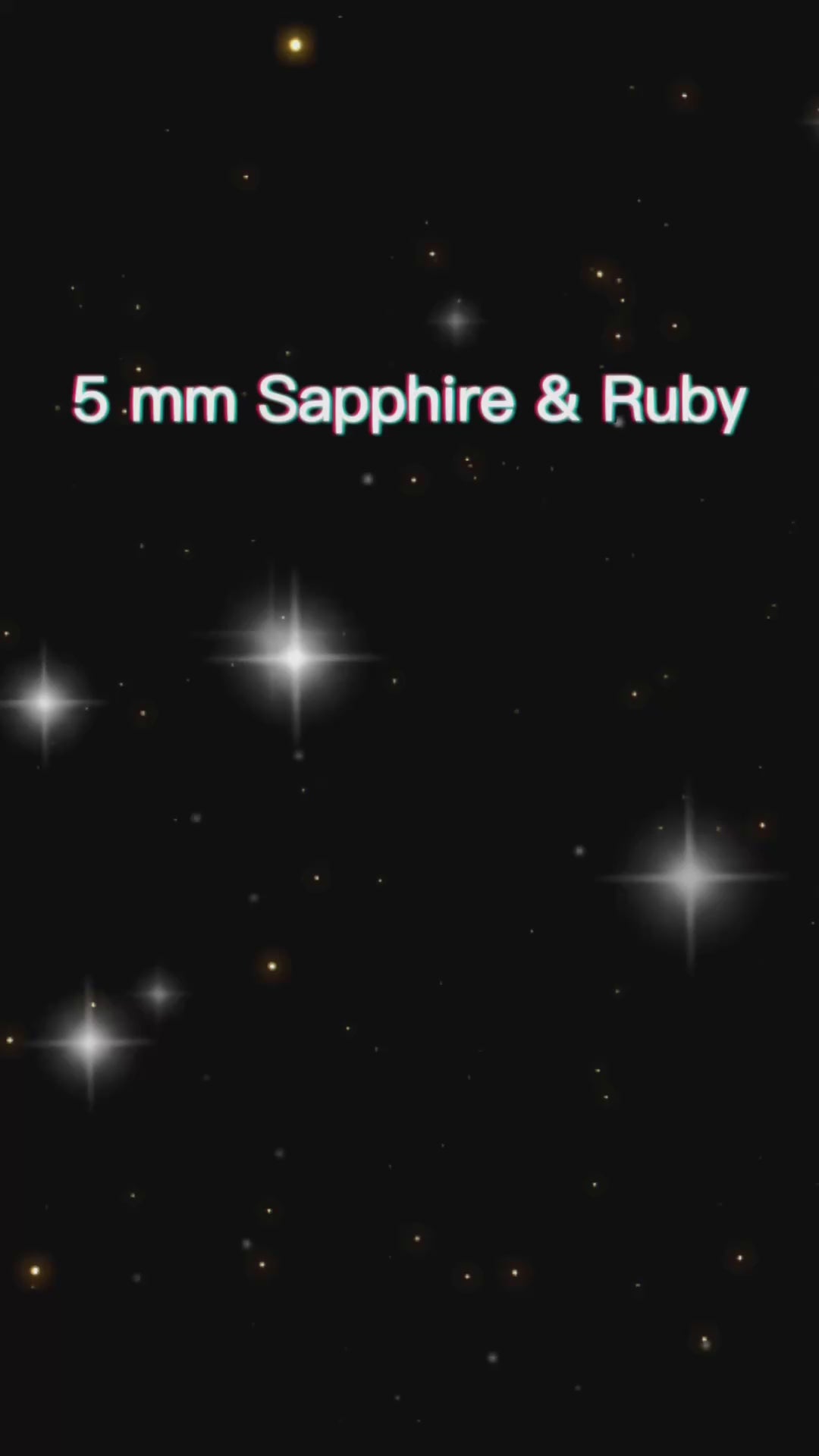 5 mm Sapphire & Ruby | Round Brilliant Cut | ~0.6 ct | Ruby Red, Royal Blue & Ice White | Gemdrop® Verified