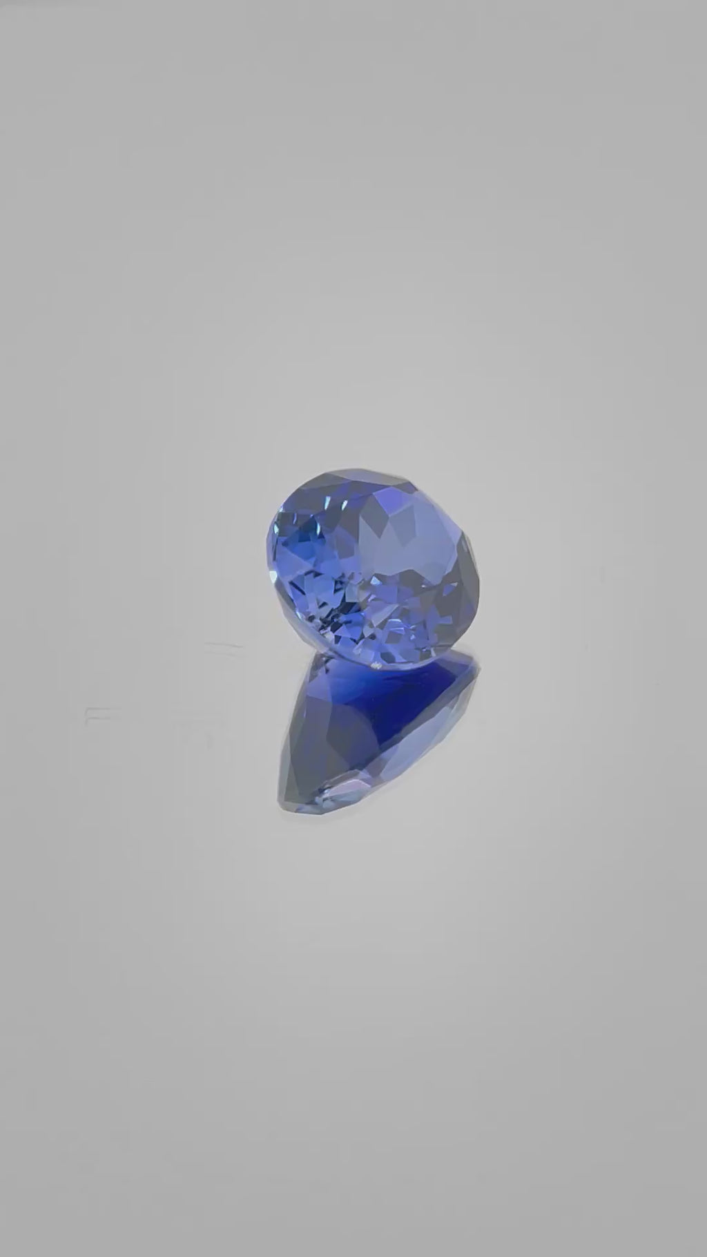 ~3.4 ct Cornflower Blue Sapphire | Oval Cut | 8 × 10 mm | Gemdrop® Verified