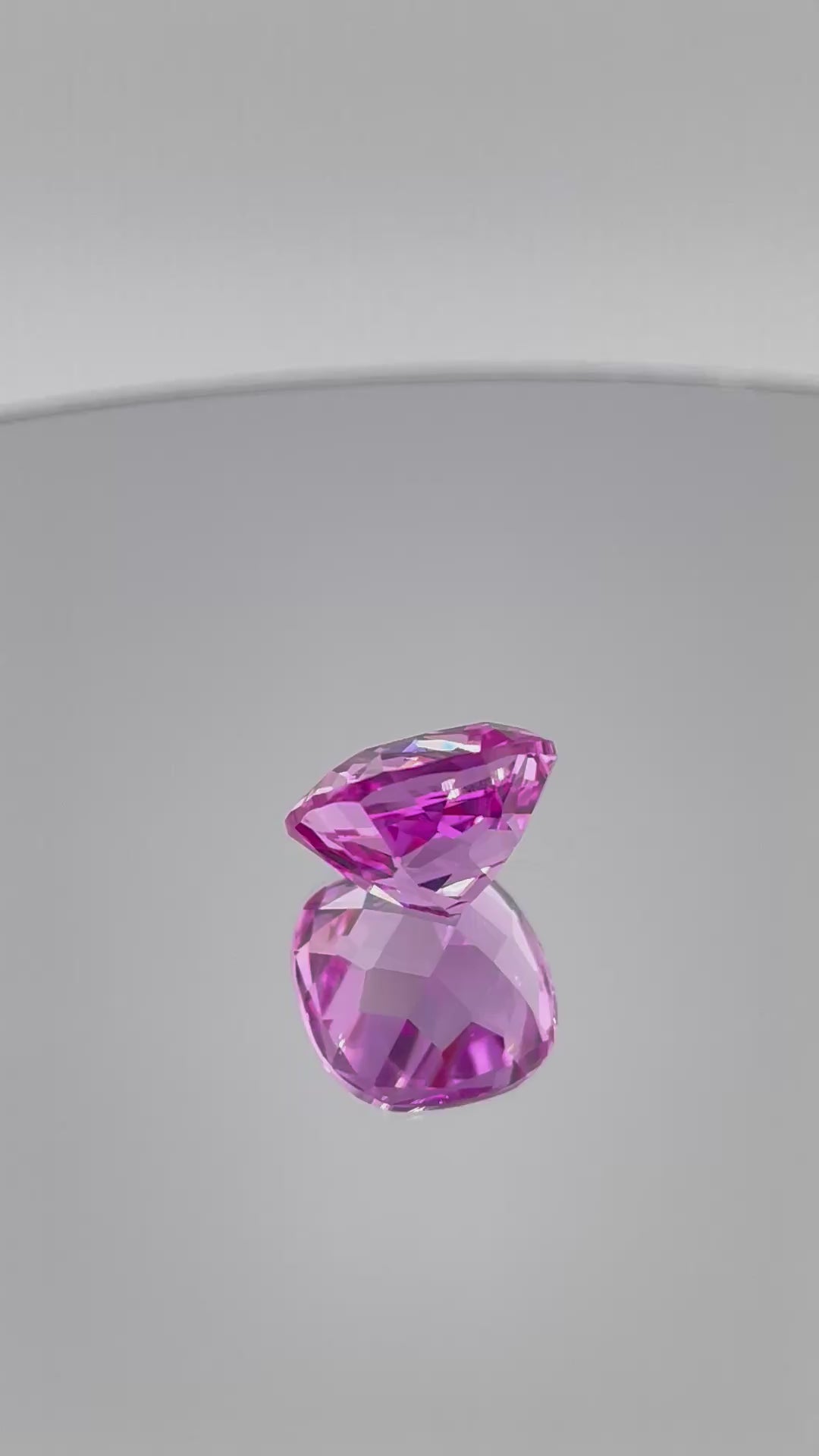 ~12ct Sakura Pink Sapphire | Cushion Cut | 13 × 13 mm | Gemdrop® Verified